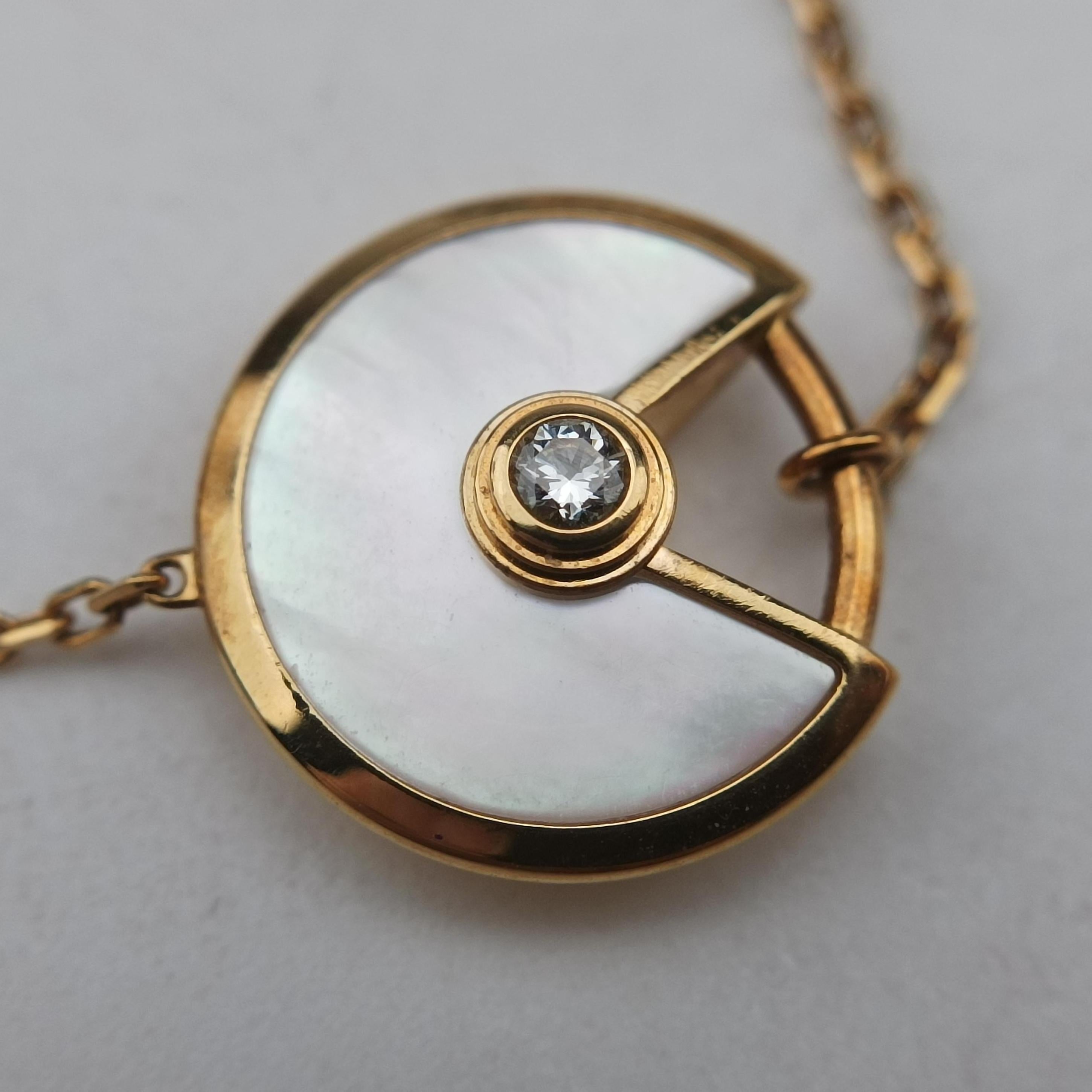 Amulette de Cartier white×Yellow golden AU750 B6044015 KEX190アミュレット ドゥ カルティエ ホワイト×イエローゴールド AU750 B6044015 KEX190