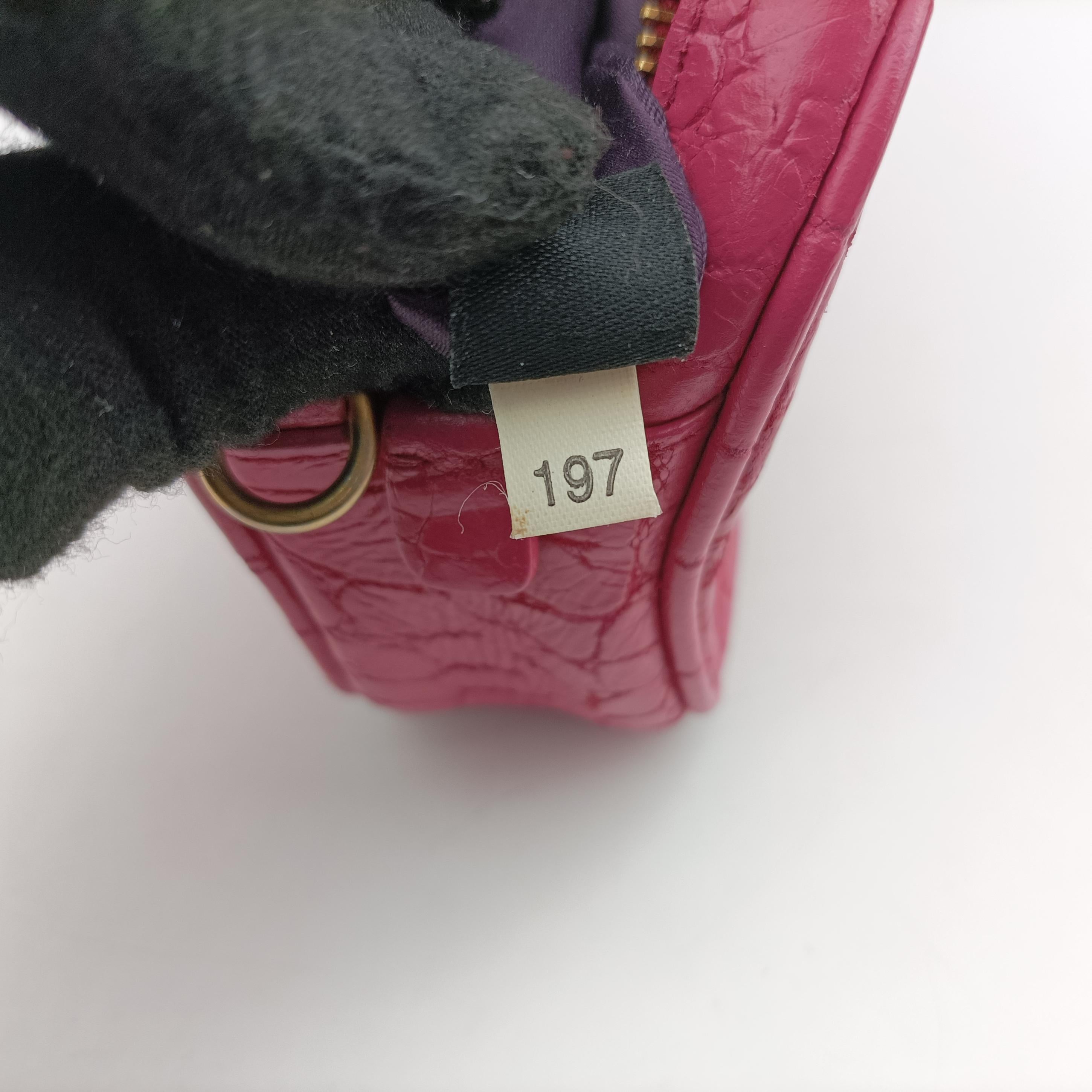 Crocodile embossed Pink leather 197クロコ 型押し ピンク レザー 197