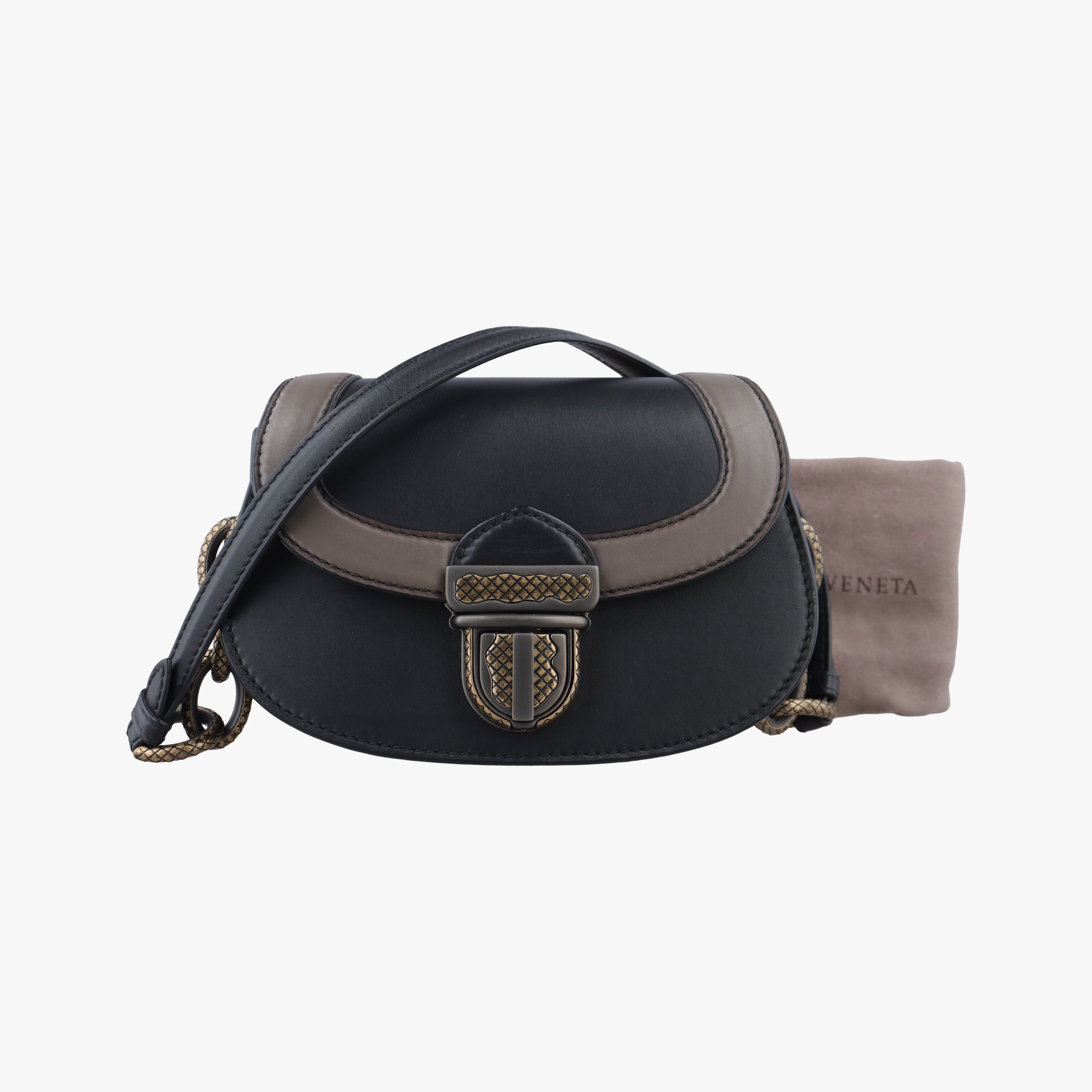 Umbria Black × Brown Leather IC Chipウンブリア ブラック × ブラウン レザー ICチップ