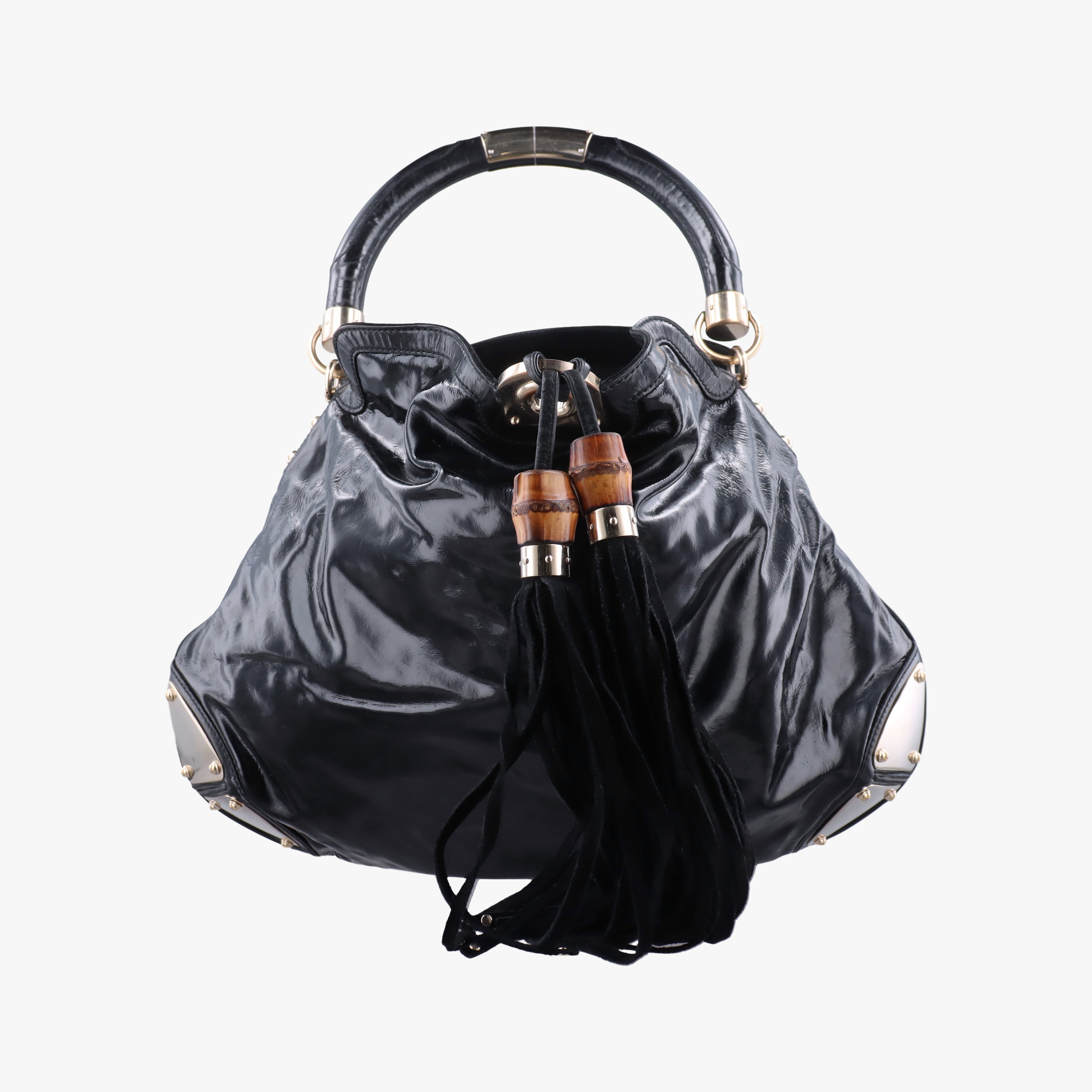 Bamboo Babouska Indy Hobo Black Patent 177088 H2135321バンブー バブースカ インディ ホーボー ブラック パテント 177088 H2135321