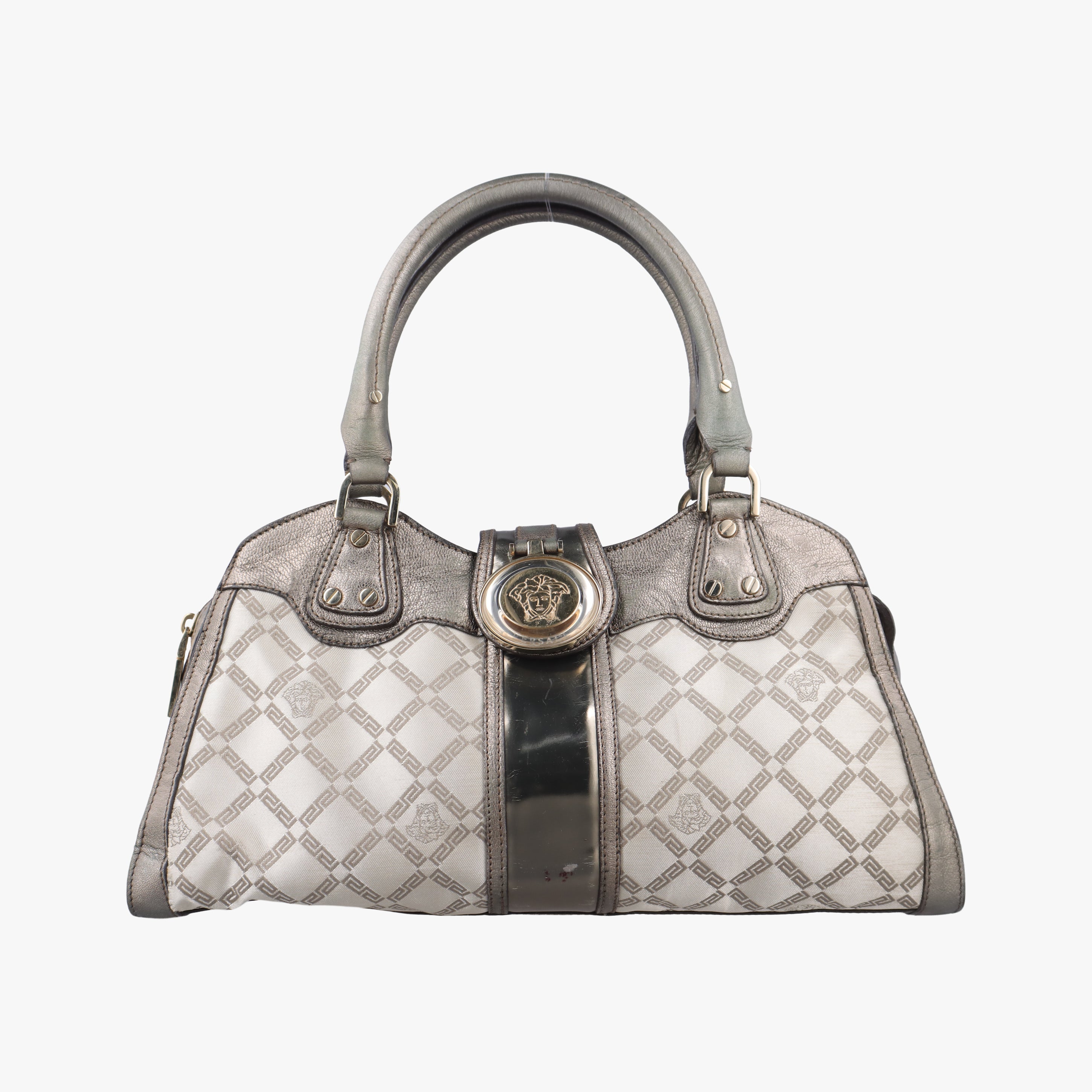 medusa Beige x Gold Canvas x Leather メデゥーサ ベージュ×ゴールド キャンバス×レザー