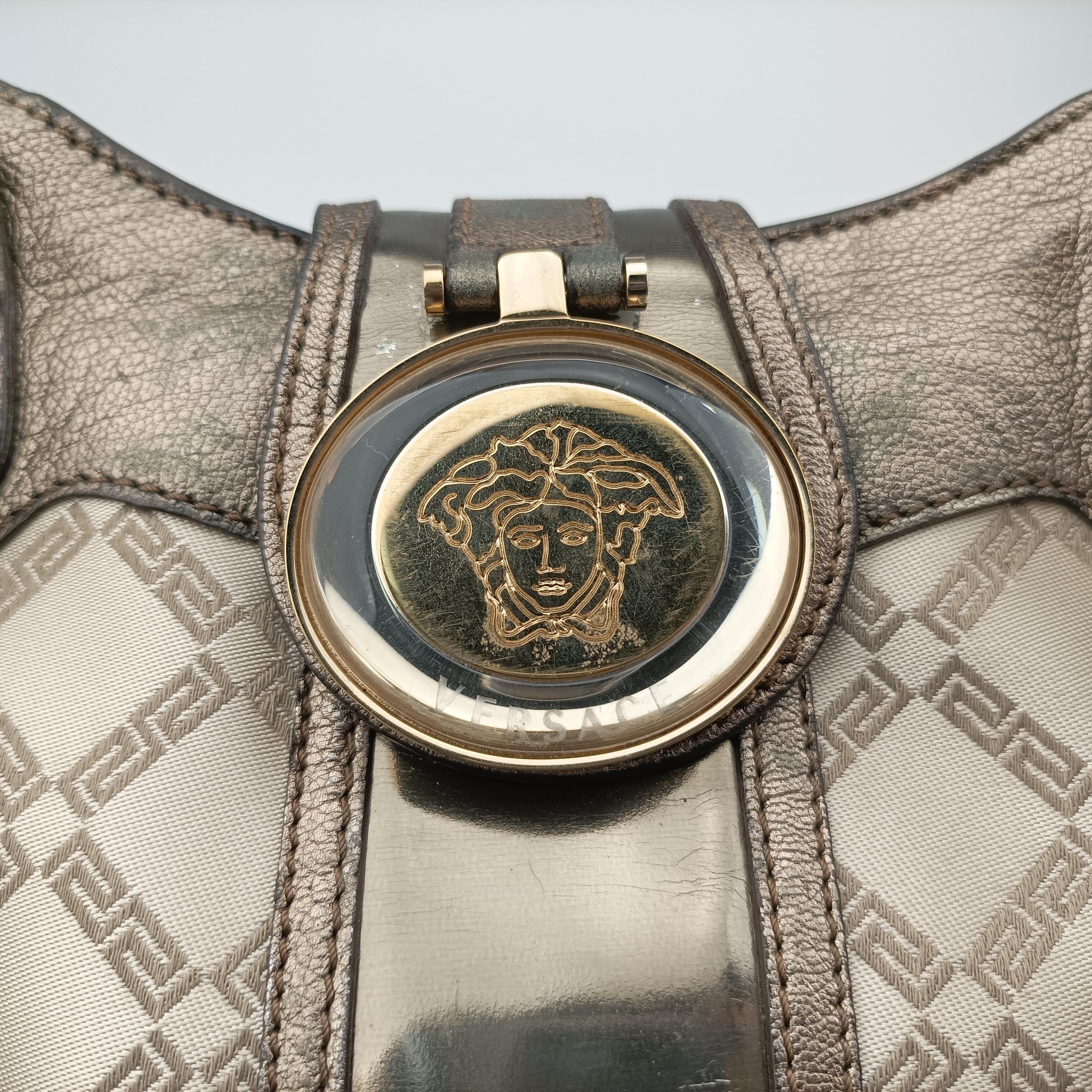 medusa Beige x Gold Canvas x Leather メデゥーサ ベージュ×ゴールド キャンバス×レザー