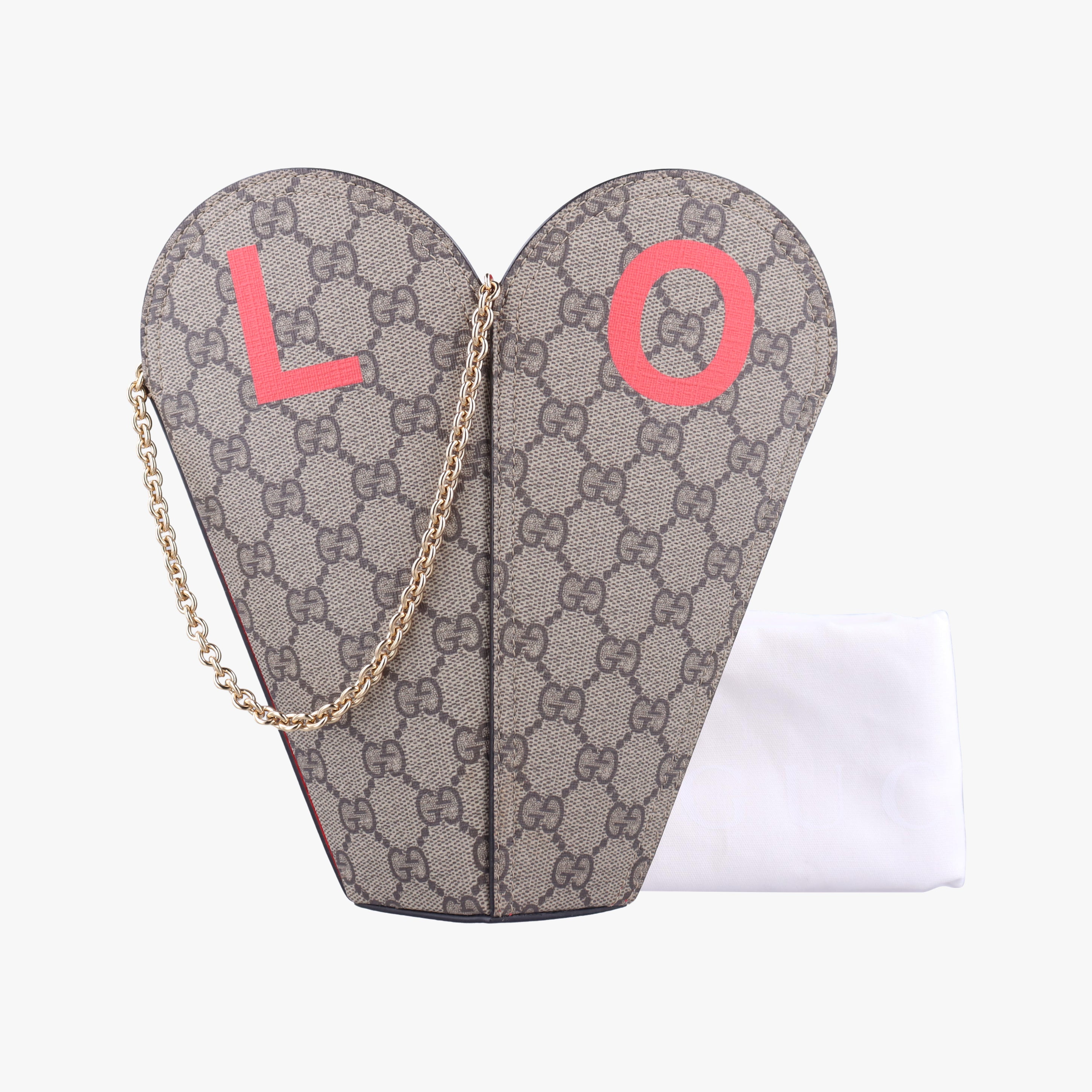 love heart Brown PVC coated canvas 678133 G036890034ラブ ハート ブラウン PVCコーティングキャンバス 678133 G036890034