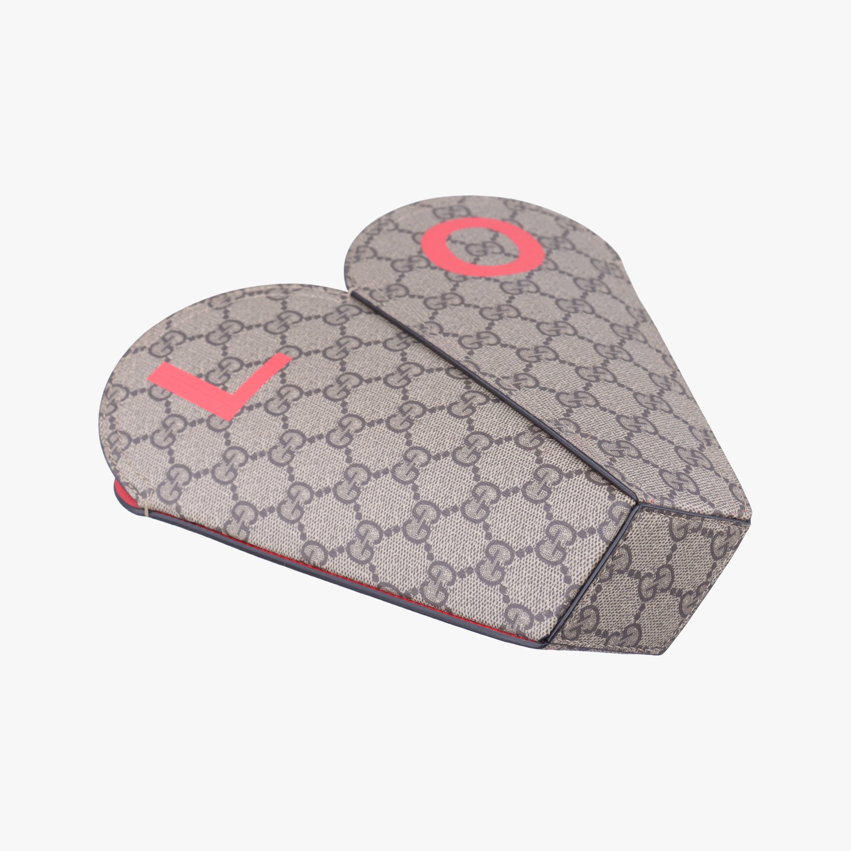 love heart Brown PVC coated canvas 678133 G036890034ラブ ハート ブラウン PVCコーティングキャンバス 678133 G036890034