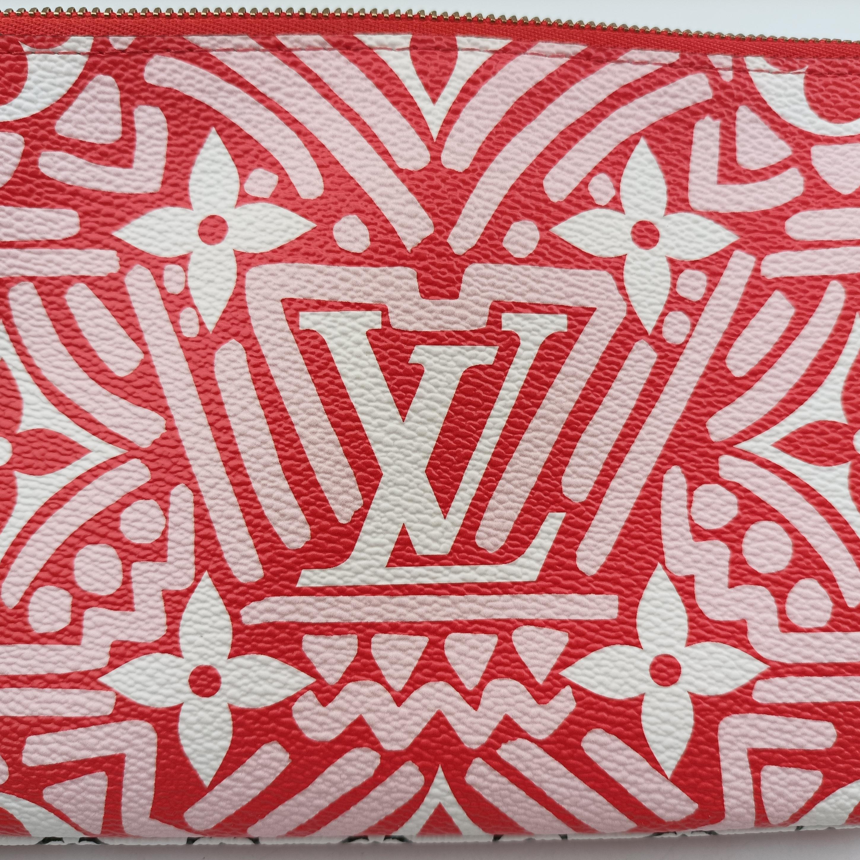 Crafty Pochette Double Zip cream×ROUGE Monogram Giant M69507 GI2250 IC Chipクラフティ ポシェット ドゥーブル ジップ クレーム×ルージュ モノグラム ジャイアント M69507 GI2250 ICチップ