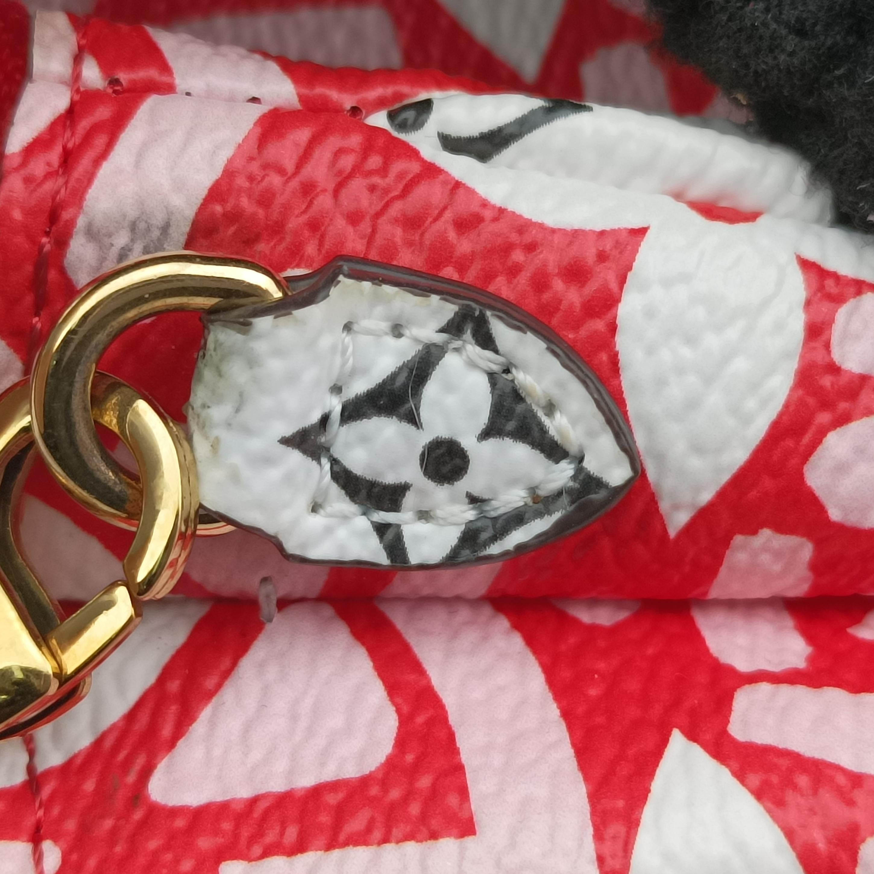 Crafty Pochette Double Zip cream×ROUGE Monogram Giant M69507 GI2250 IC Chipクラフティ ポシェット ドゥーブル ジップ クレーム×ルージュ モノグラム ジャイアント M69507 GI2250 ICチップ