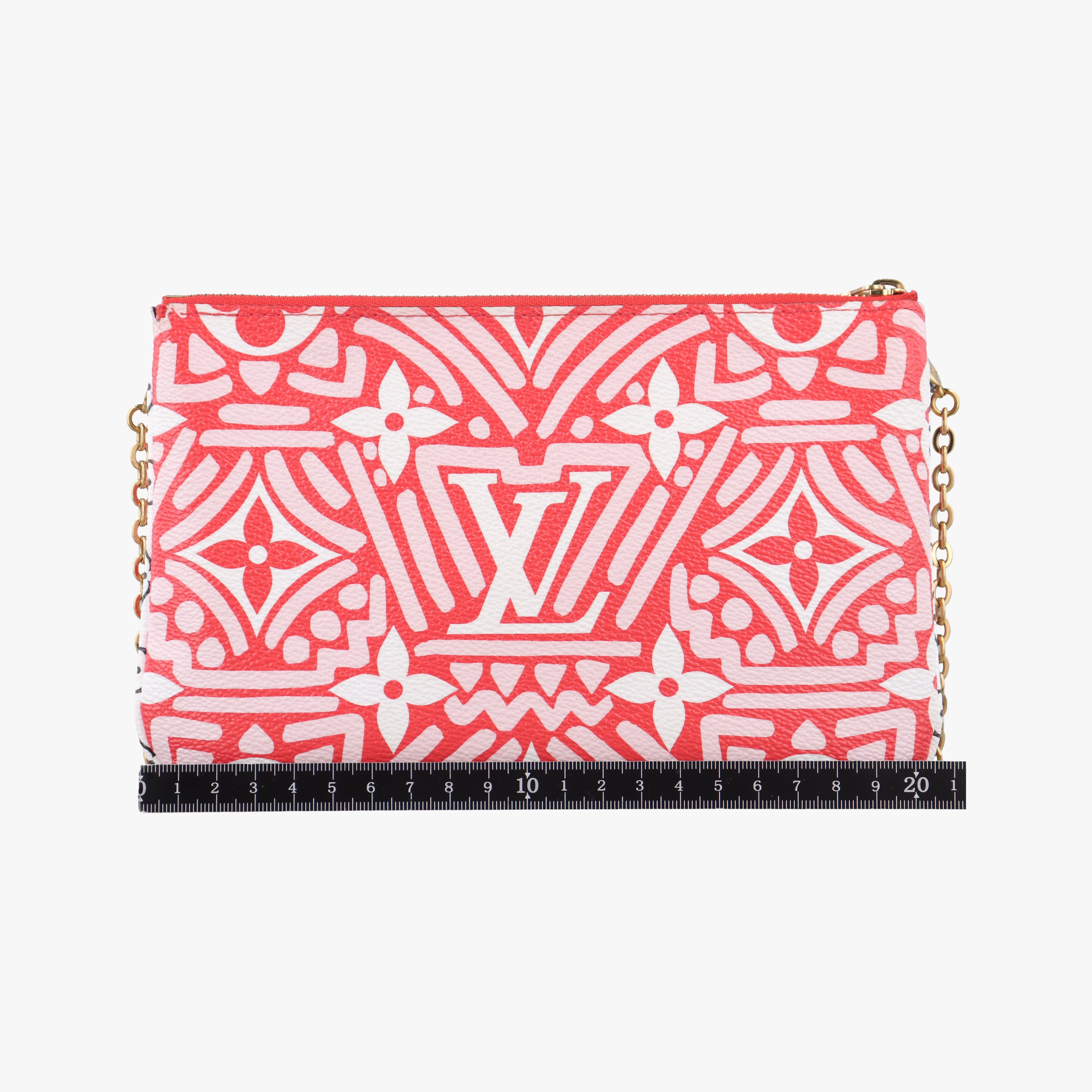 Crafty Pochette Double Zip cream×ROUGE Monogram Giant M69507 GI2250 IC Chipクラフティ ポシェット ドゥーブル ジップ クレーム×ルージュ モノグラム ジャイアント M69507 GI2250 ICチップ