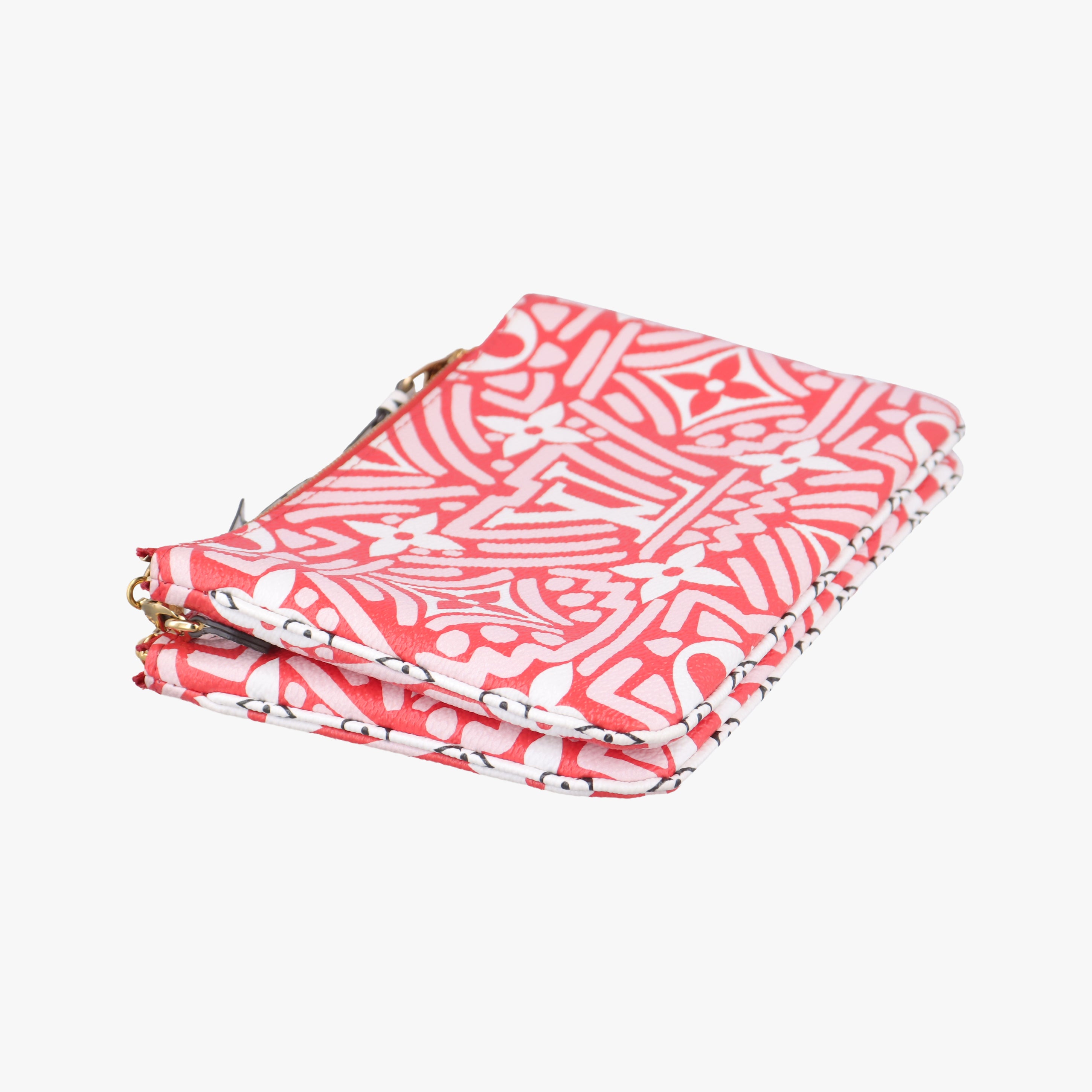 Crafty Pochette Double Zip cream×ROUGE Monogram Giant M69507 GI2250 IC Chipクラフティ ポシェット ドゥーブル ジップ クレーム×ルージュ モノグラム ジャイアント M69507 GI2250 ICチップ