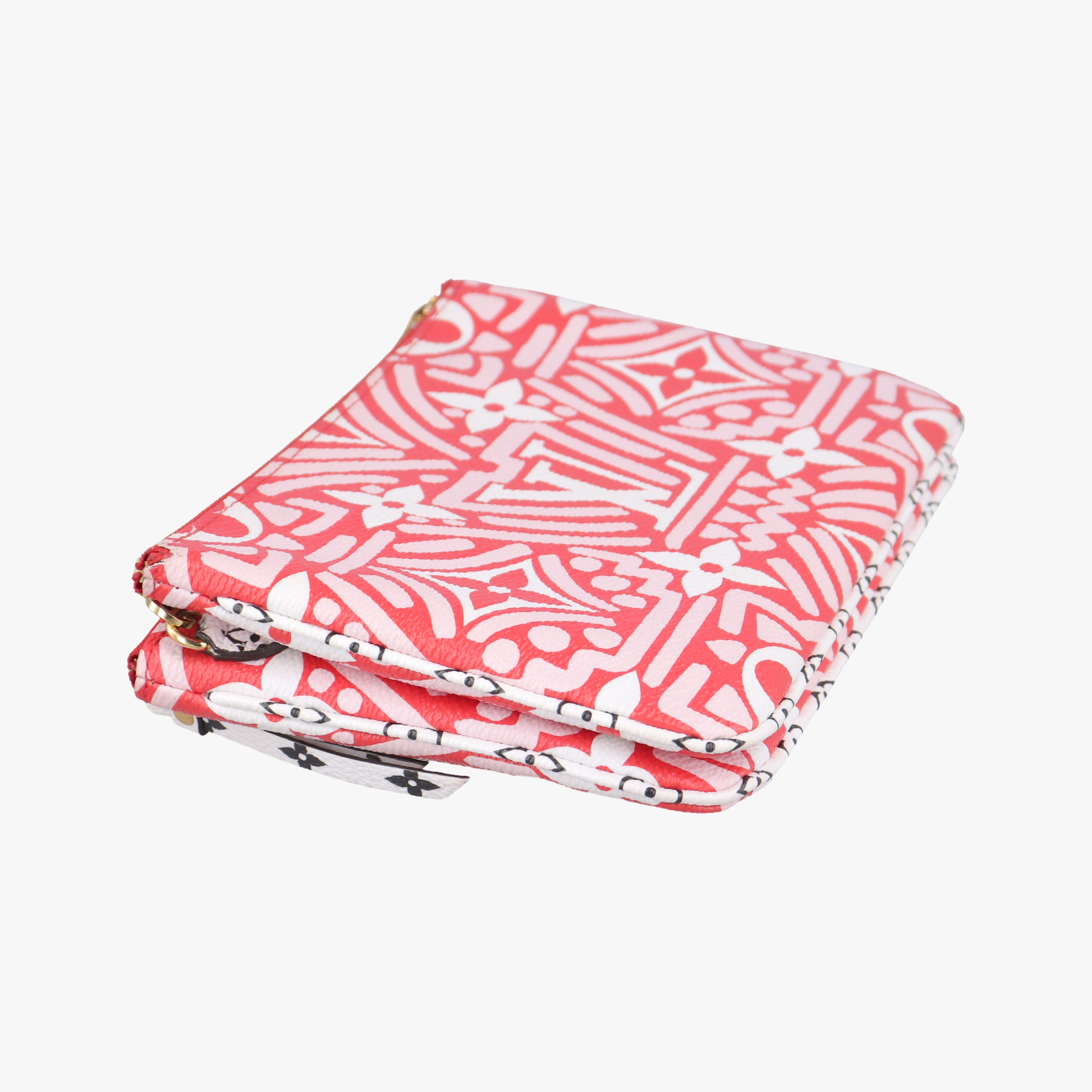 Crafty Pochette Double Zip cream×ROUGE Monogram Giant M69507 GI2250 IC Chipクラフティ ポシェット ドゥーブル ジップ クレーム×ルージュ モノグラム ジャイアント M69507 GI2250 ICチップ