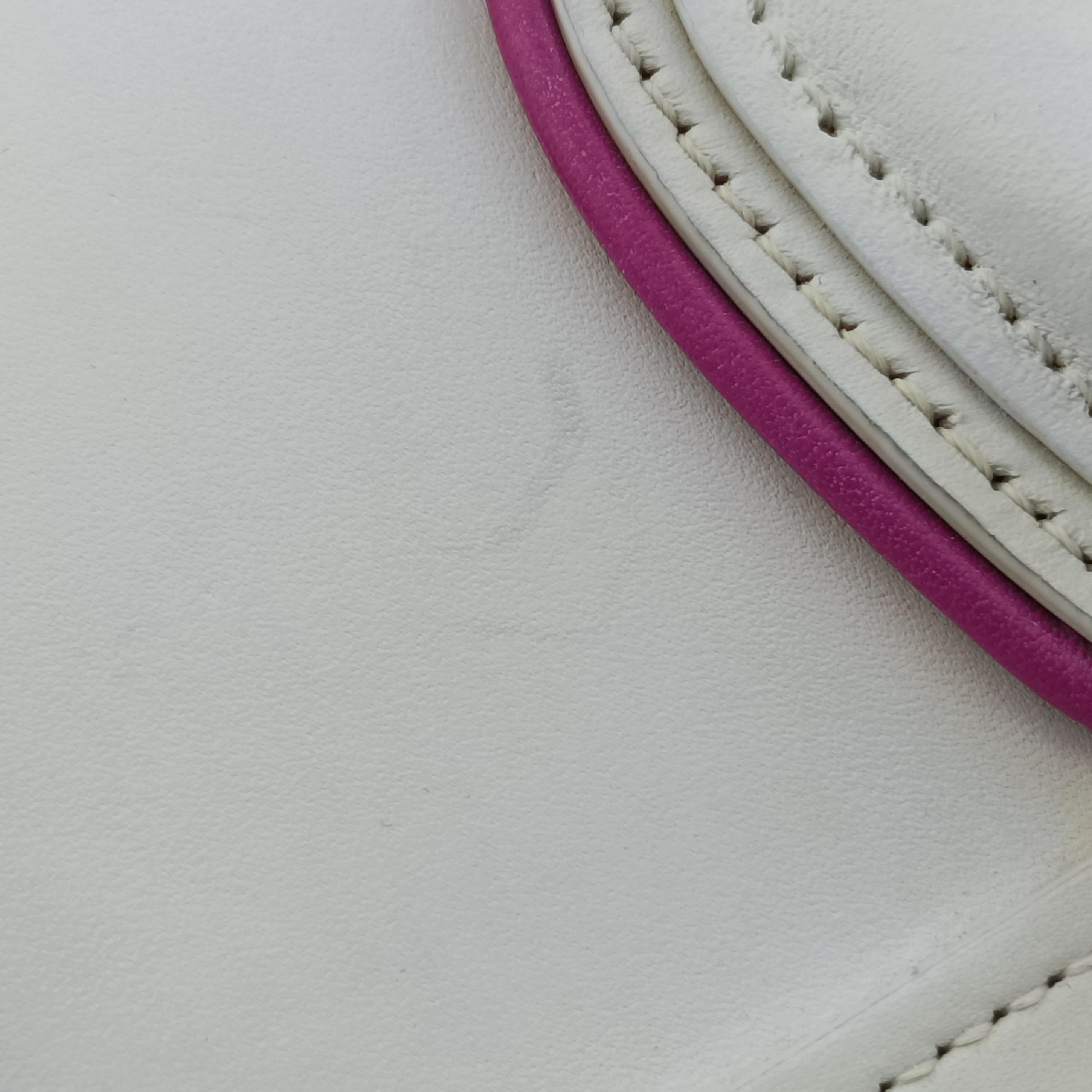 luggage nano shopper White×pink Leather S-CU-4176ラゲージナノショッパー ホワイト×ピンク レザー S-CU-4176