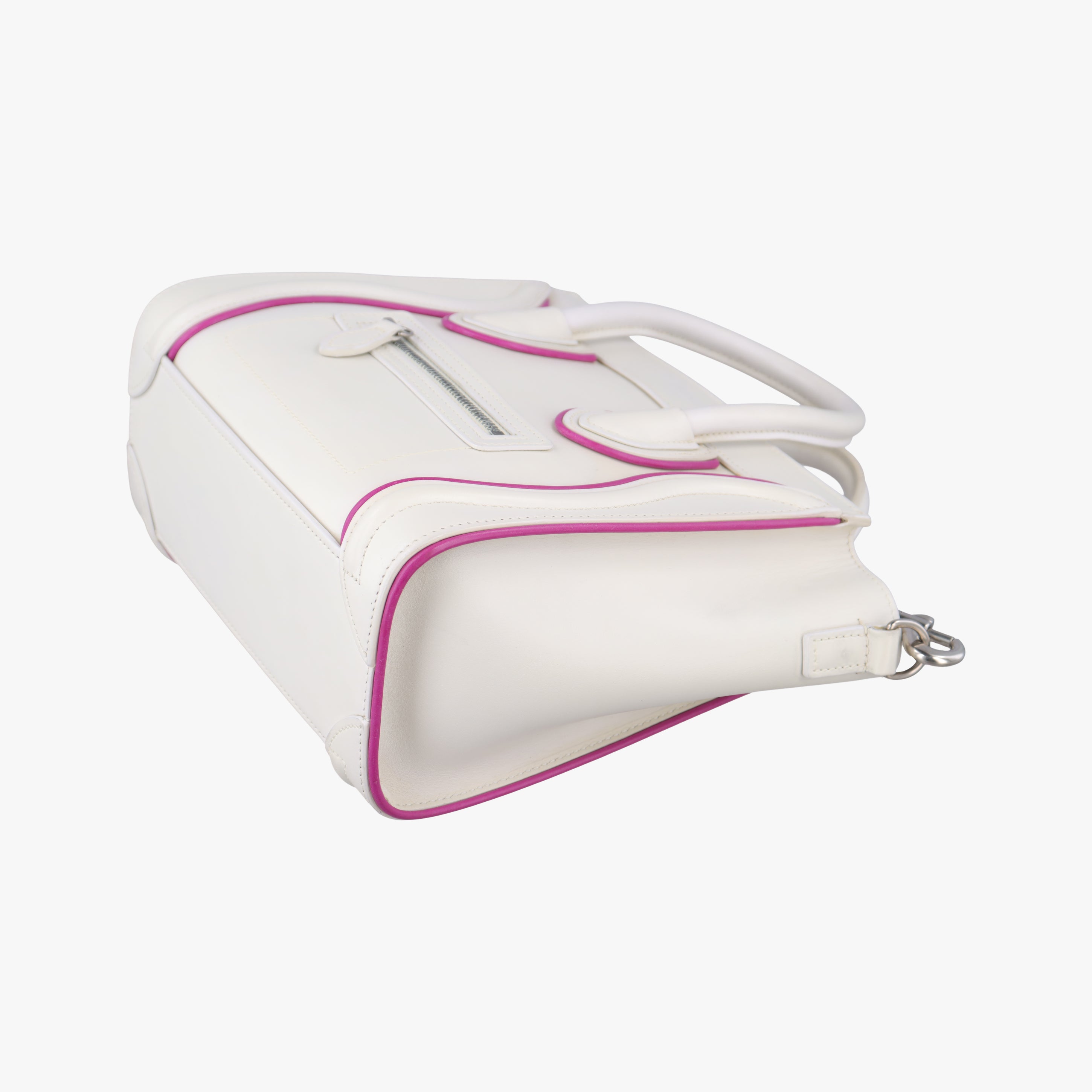 luggage nano shopper White×pink Leather S-CU-4176ラゲージナノショッパー ホワイト×ピンク レザー S-CU-4176