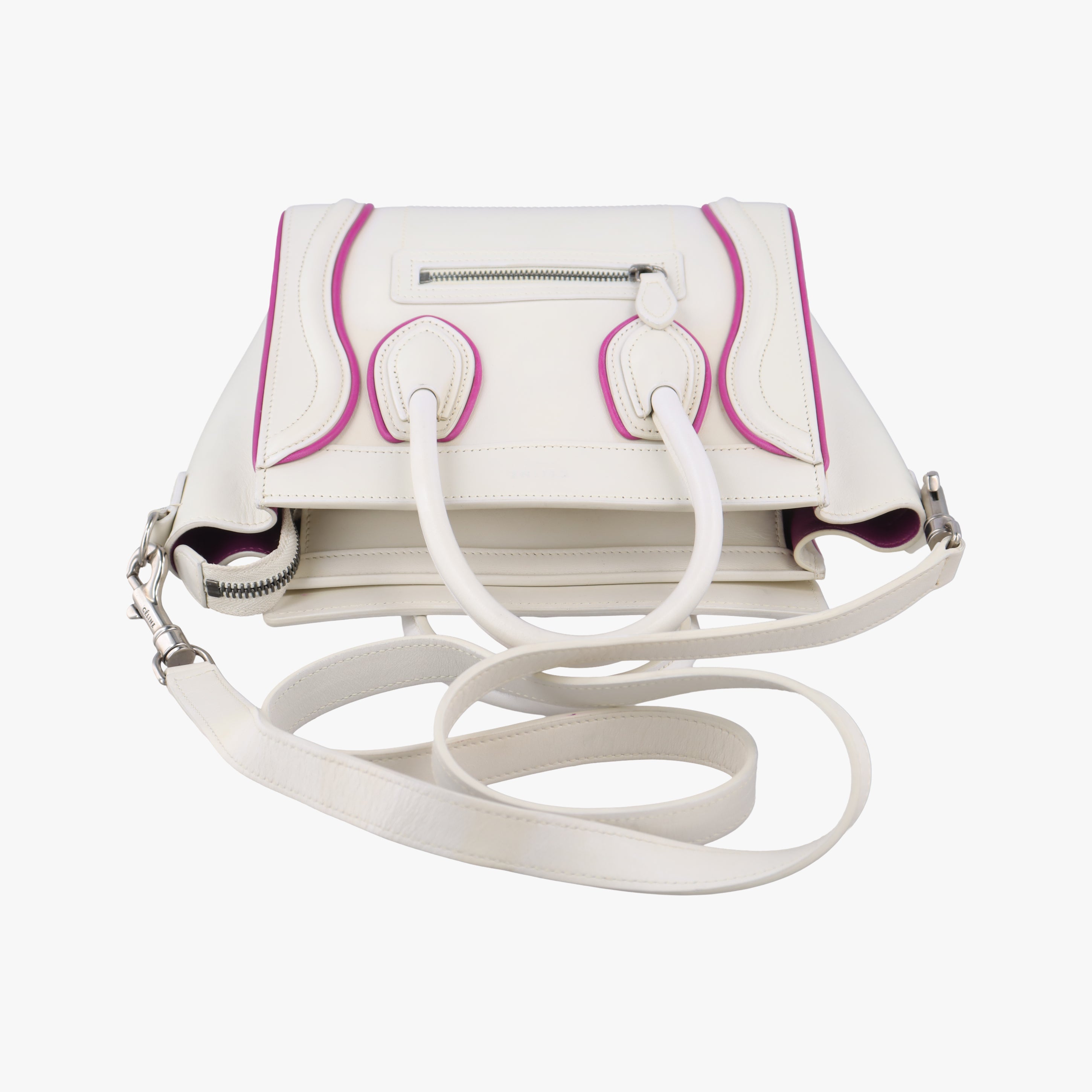 luggage nano shopper White×pink Leather S-CU-4176ラゲージナノショッパー ホワイト×ピンク レザー S-CU-4176