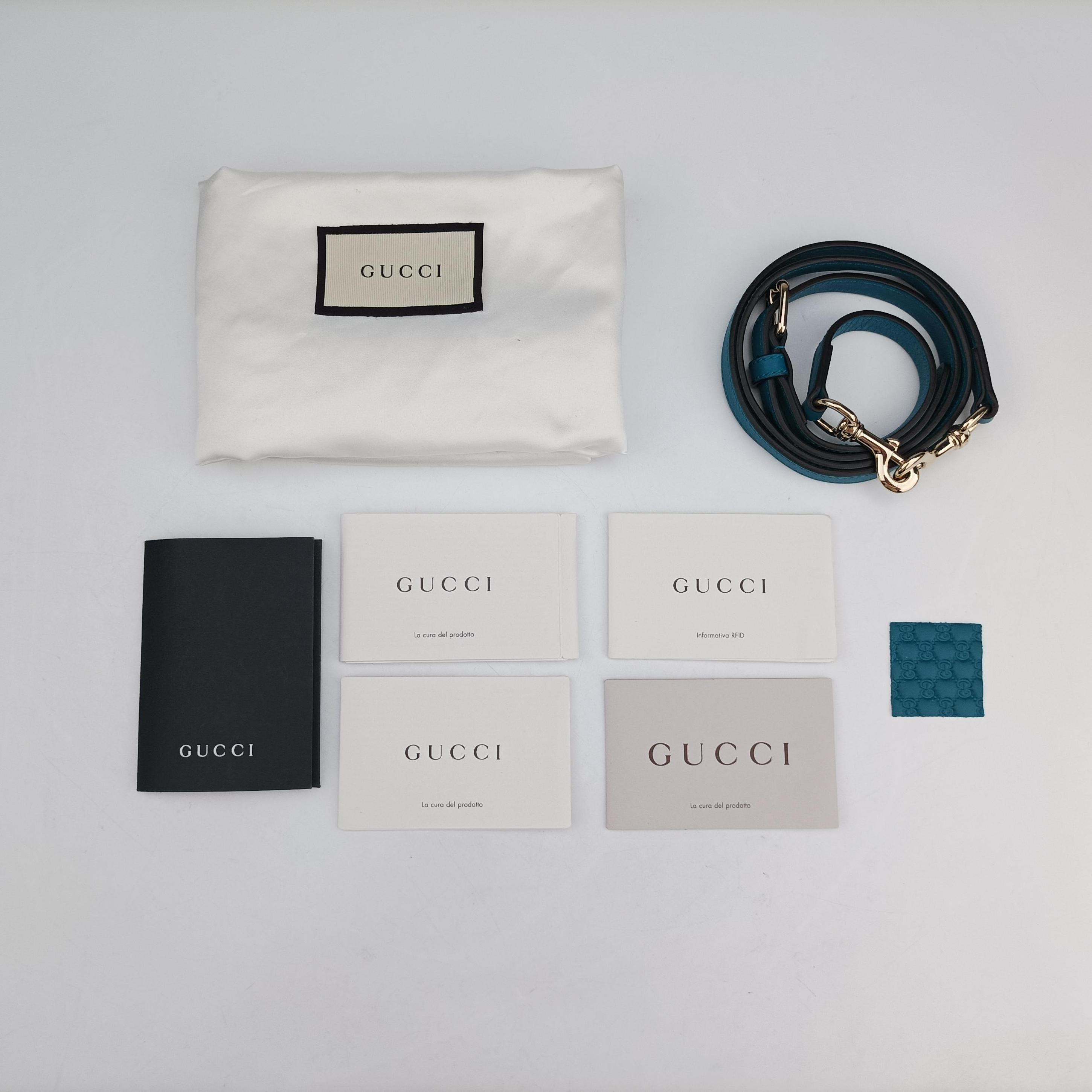 Microguccissima Blue Leather 449657 F021055535マイクログッチシマ ブルー レザー 449657 F021055535