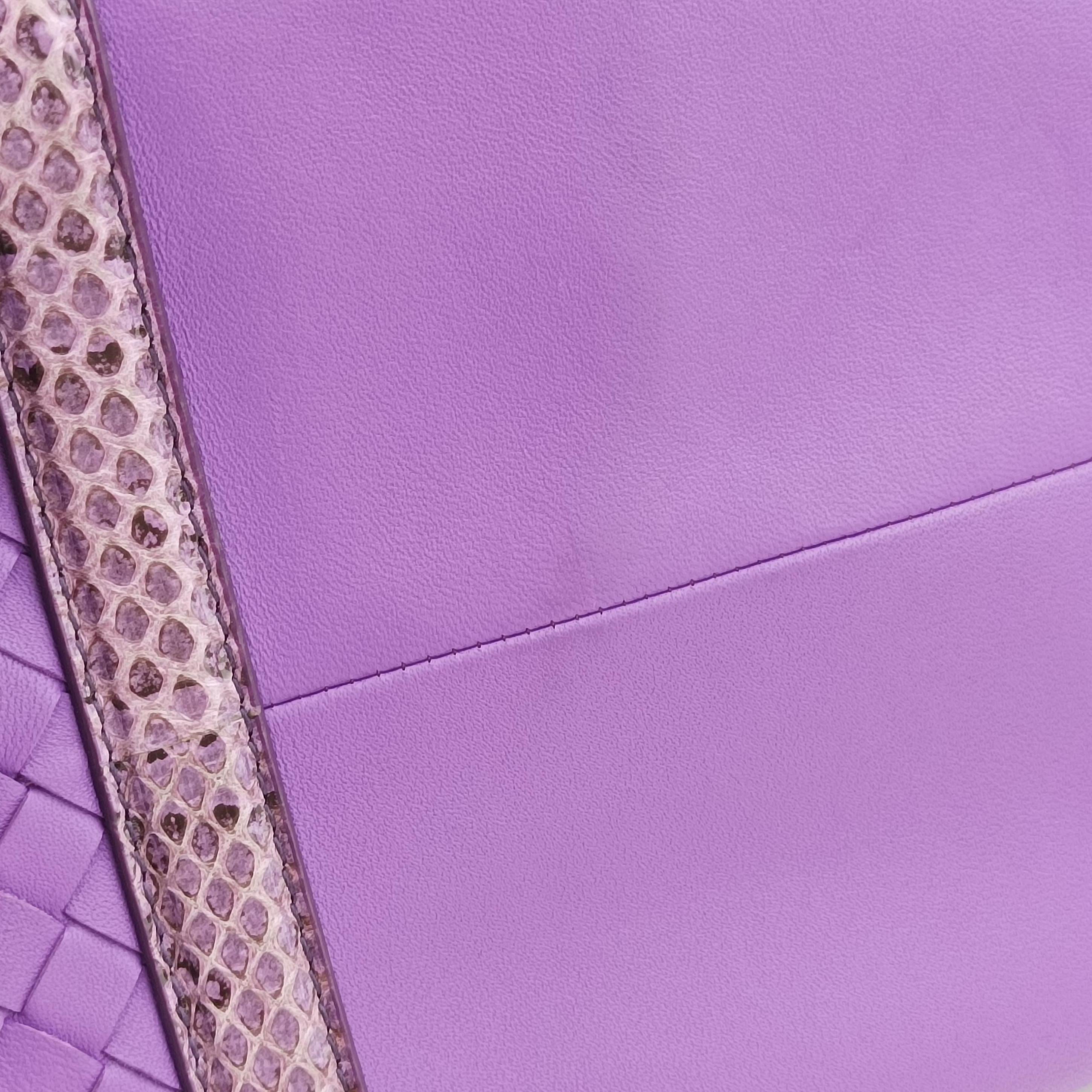 Intrecciato Purple lambskin×snakeskin B04785179Qイントレチャート パープル ラムスキン×ヘビ革 B04785179Q