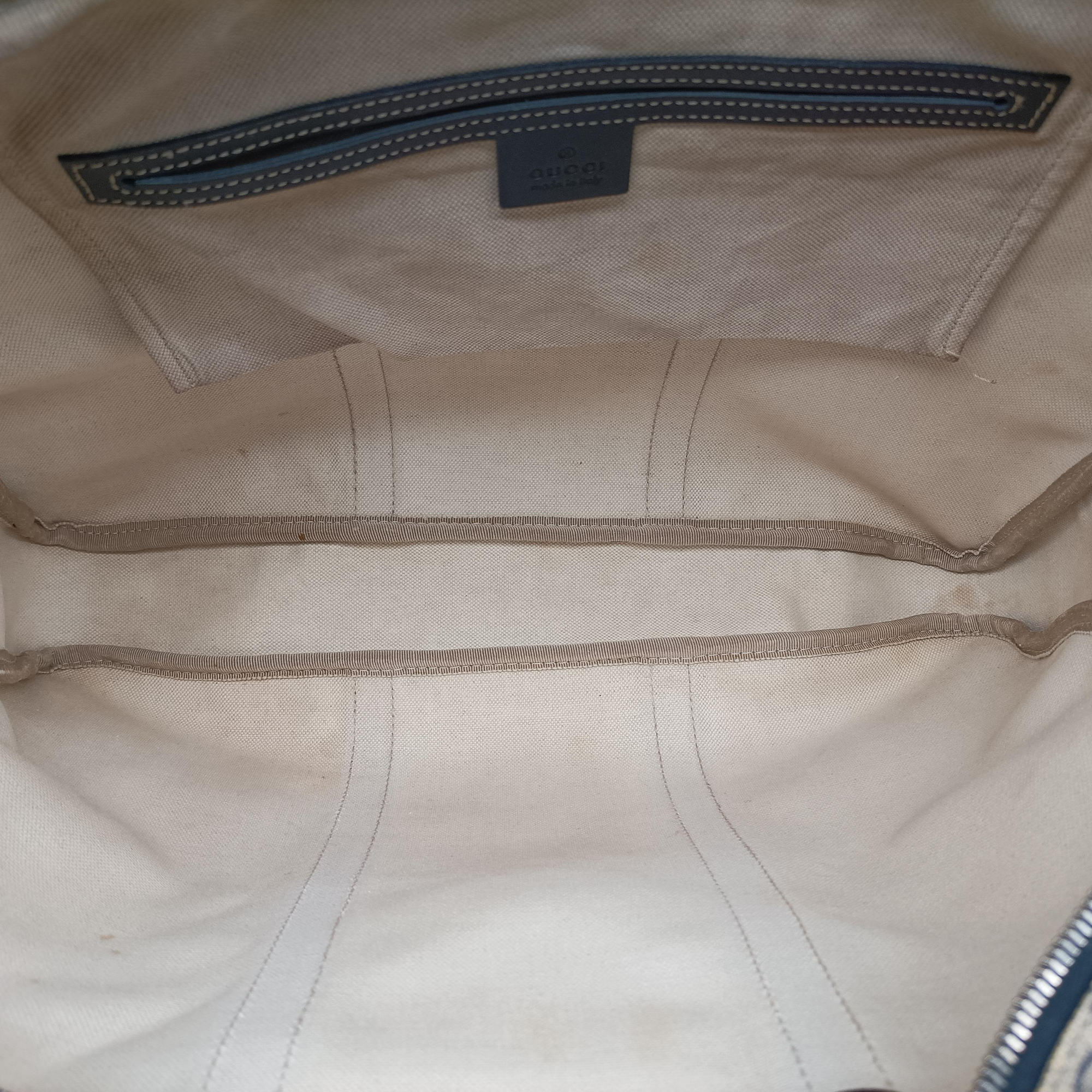GG Supreme Briefcase Brown PVC coated canvasxLeather 201480 E010194739GGスプリーム ブリーフケース ベージュ×ブラック PVCコーティングキャンバスxレザー 201480 E010194739