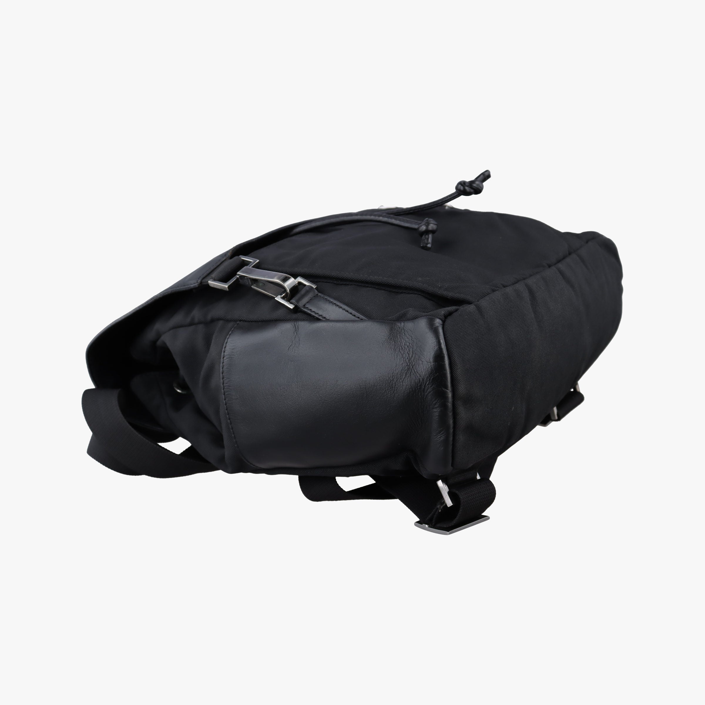 Logo motif Black nylon×leather 003.02 ロゴモチーフ ブラック ナイロン×レザー 003.02