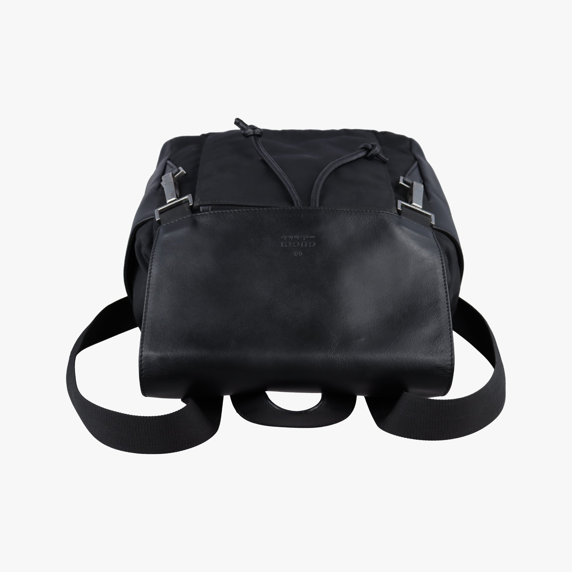 Logo motif Black nylon×leather 003.02 ロゴモチーフ ブラック ナイロン×レザー 003.02