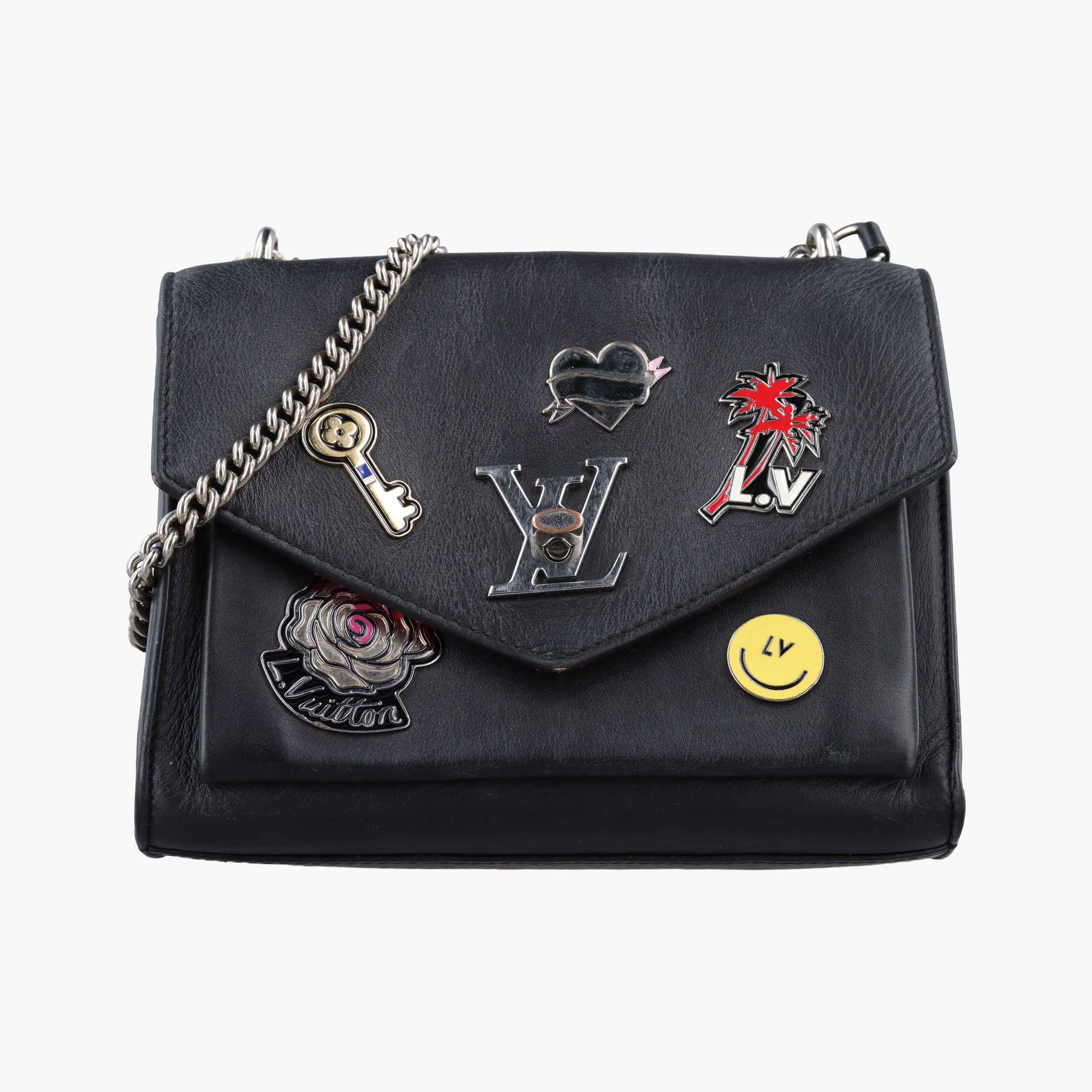 Mylockme Pin BB Black×multicolor leather AR2188 IC Chipマイロックミー ピン BB ブラック×マルチカラー レザー AR2188 ICチップ