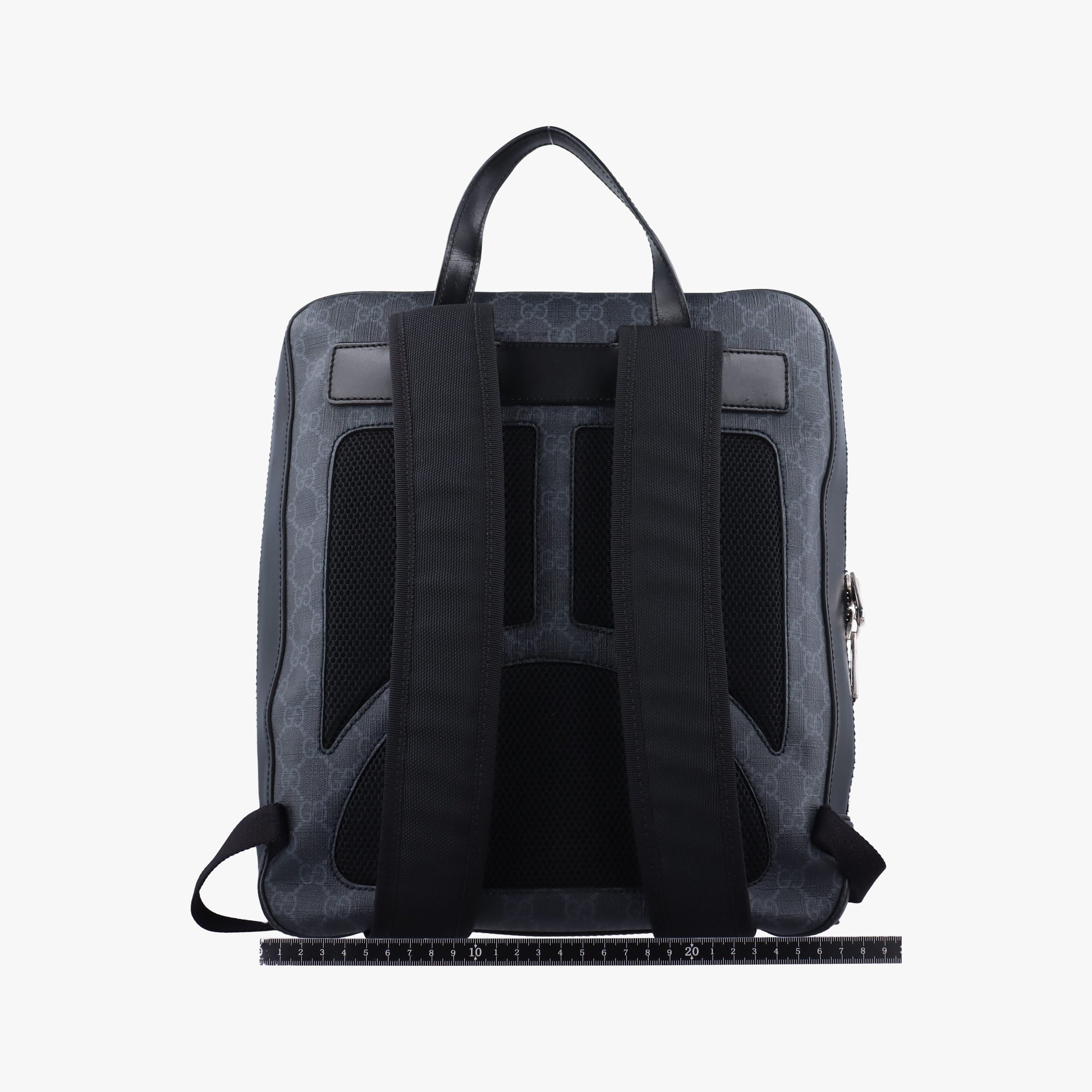 GG Supreme Black PVC coated canvas x Leather 478324 E022330433GGスプリーム ブラック PVCコーティングキャンバス x レザー 478324 E022330433
