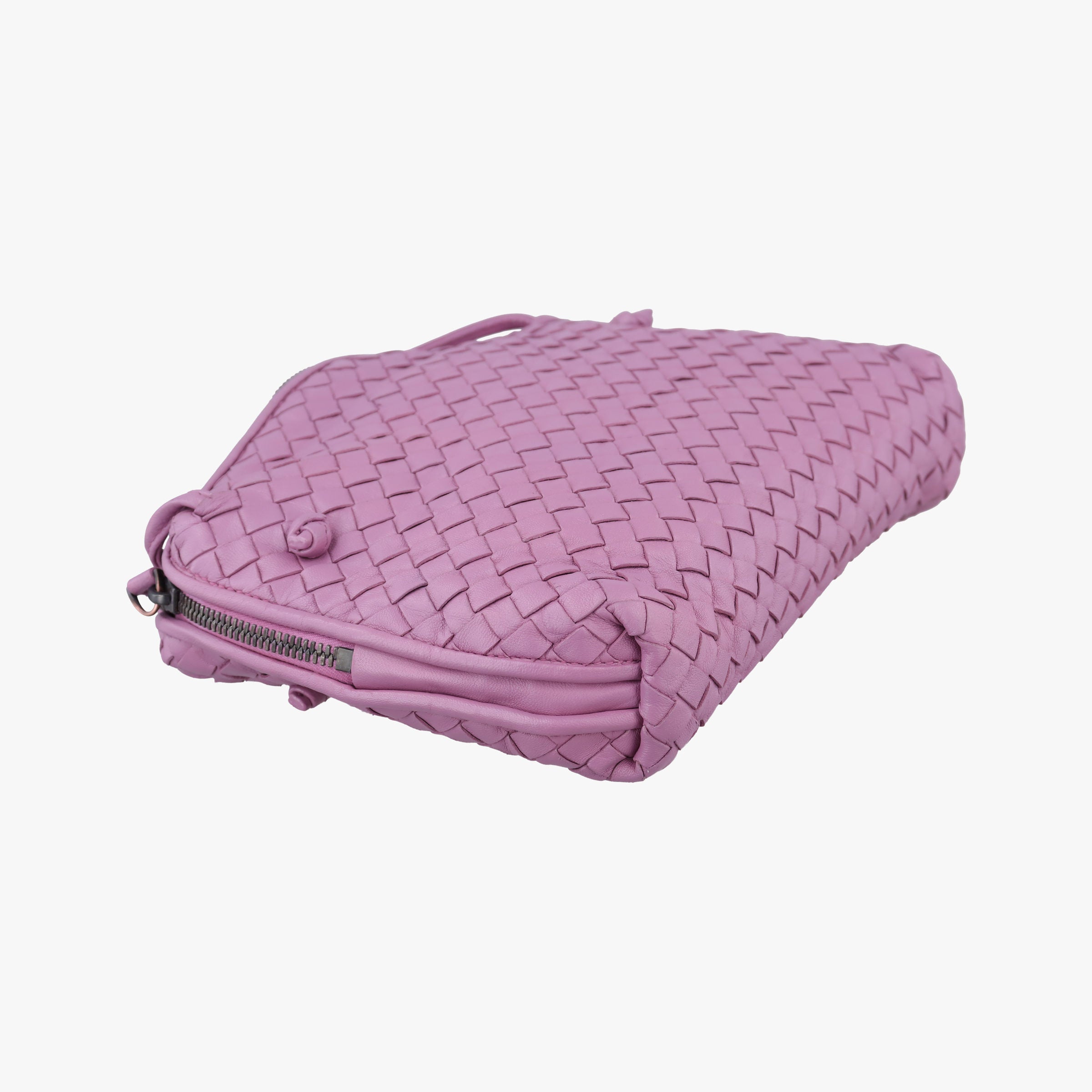 NODINI Intrecciato Purple lambskin B07187348Wノディーニ イントレチャート パープル ラムスキン B07187348W