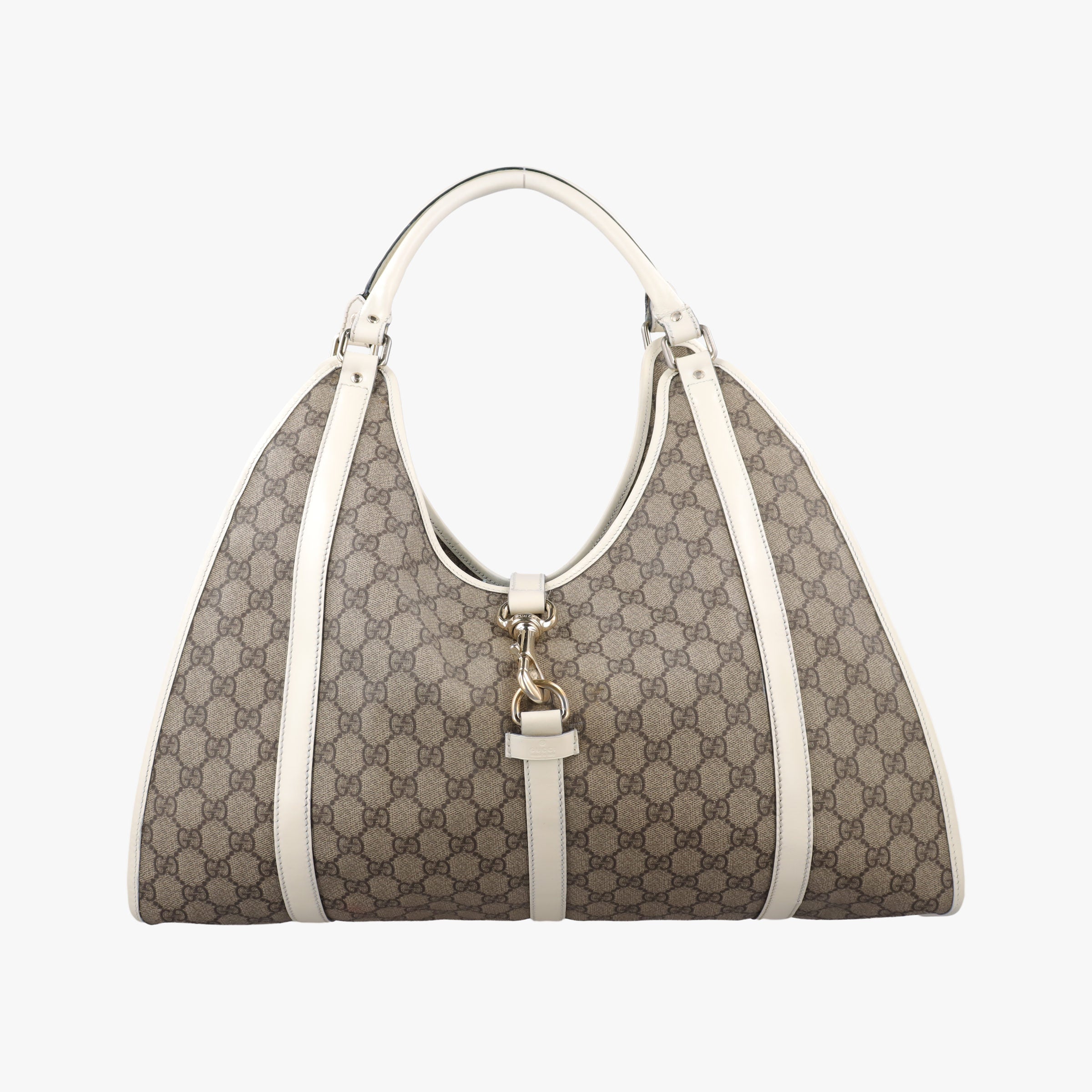 Jackie Brown×White Leather×PVC coated canvas 203493 D4507439ジャッキー ブラウン×ホワイト レザー×PVCコーティングキャンバス 203493 D4507439