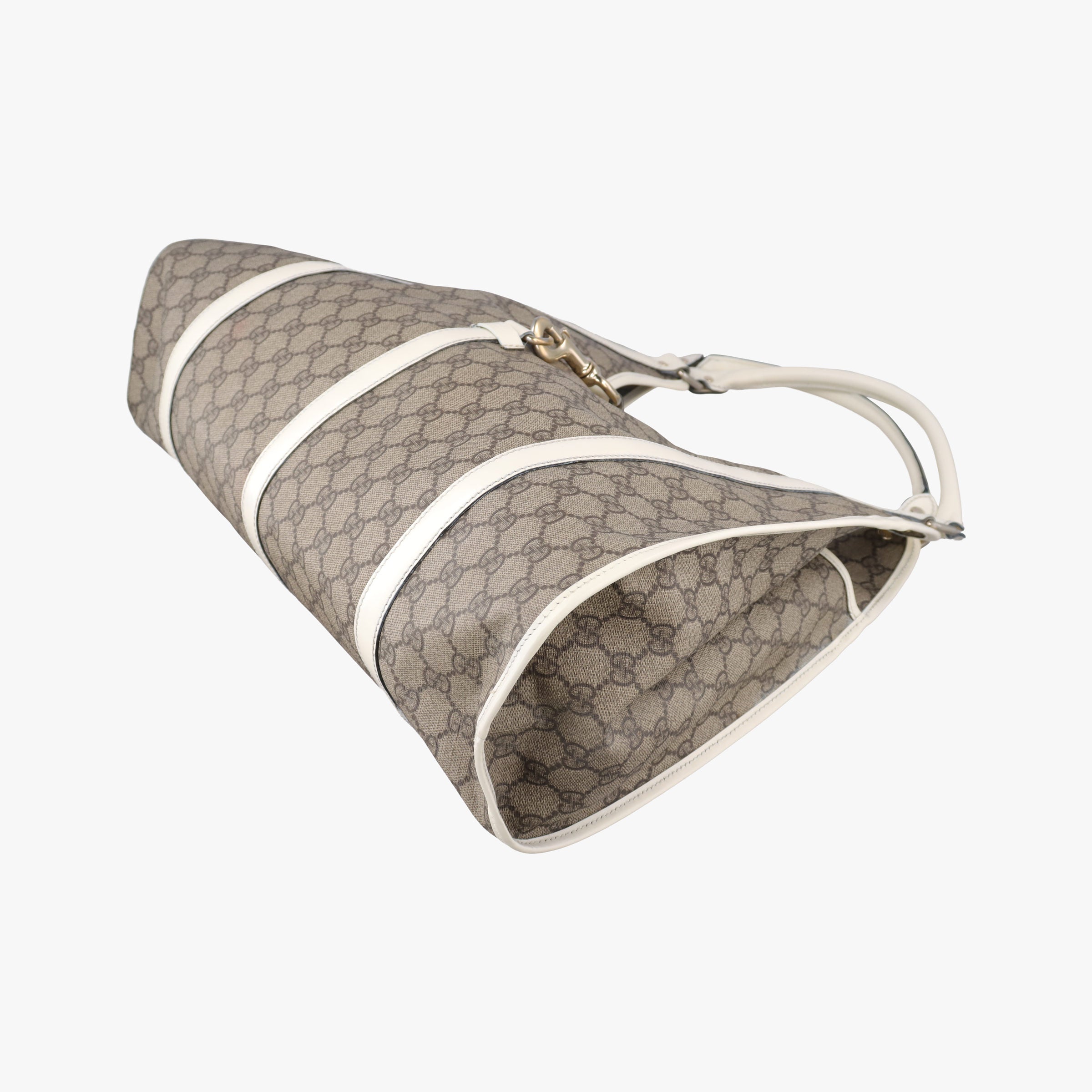 Jackie Brown×White Leather×PVC coated canvas 203493 D4507439ジャッキー ブラウン×ホワイト レザー×PVCコーティングキャンバス 203493 D4507439