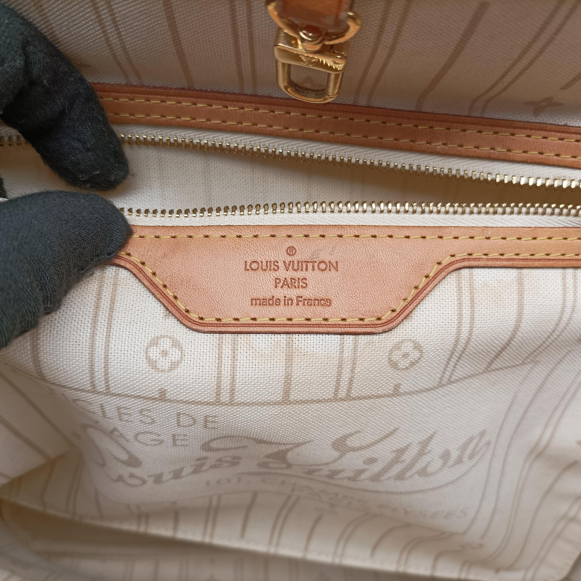 Neverfull MM Azur Damier Canvas N51107 AR3163ネヴァーフルMM アズール ダミエキャンバス N51107 AR3163