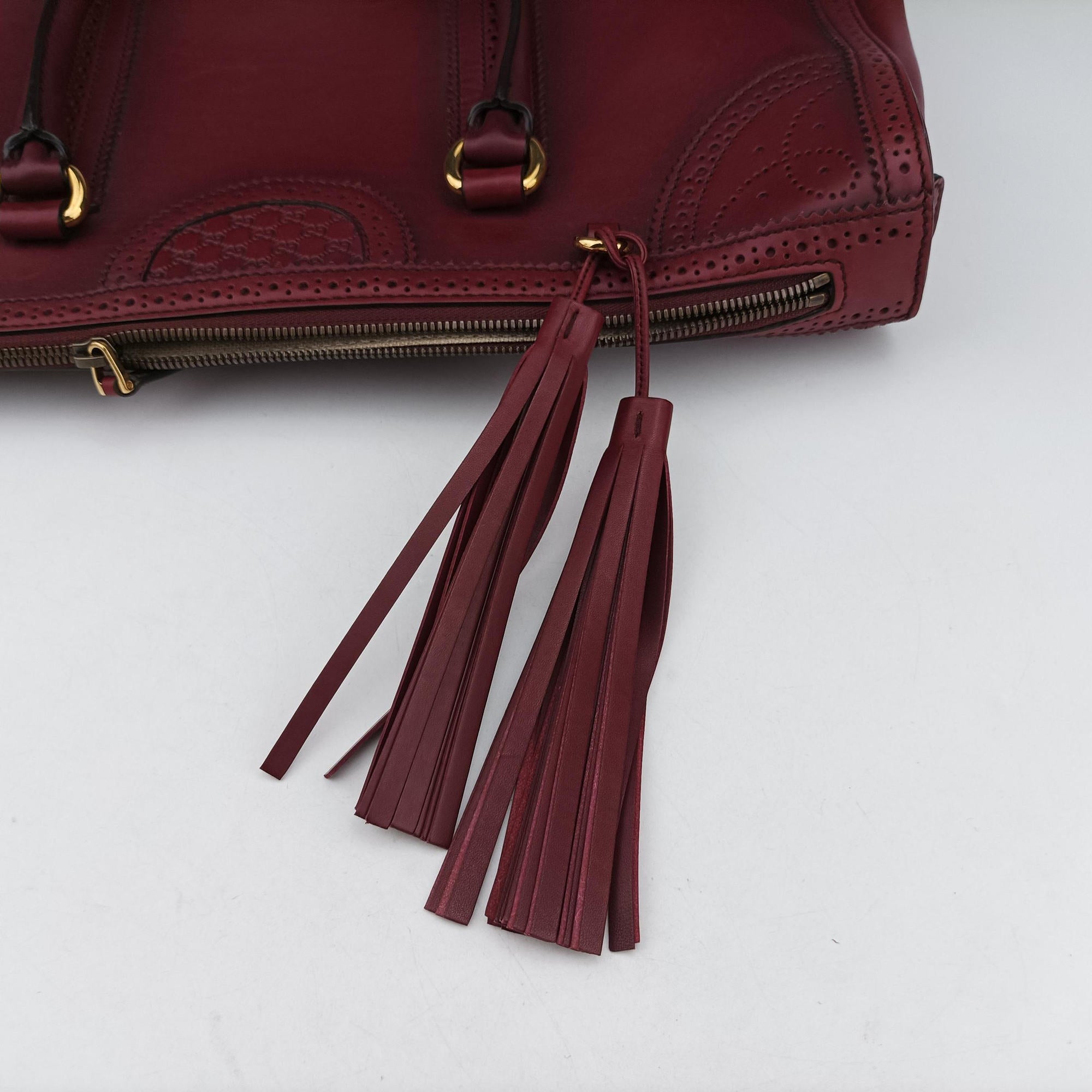 Duilio Brogue Burgundy Leather 296903 A012293424デュイリオ ブローグ ワインレッド レザー 296903 A012293424