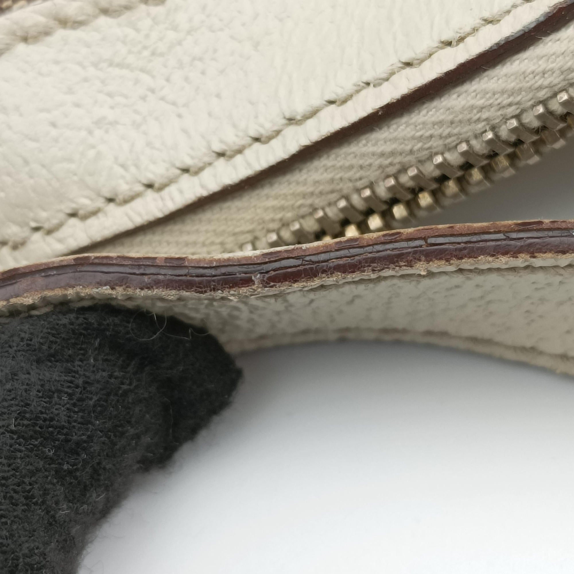 Charmy Hobo beige×White Canvas×Leather 153010 チャーミーホーボー ベージュ×ホワイト キャンバス×レザー 153010