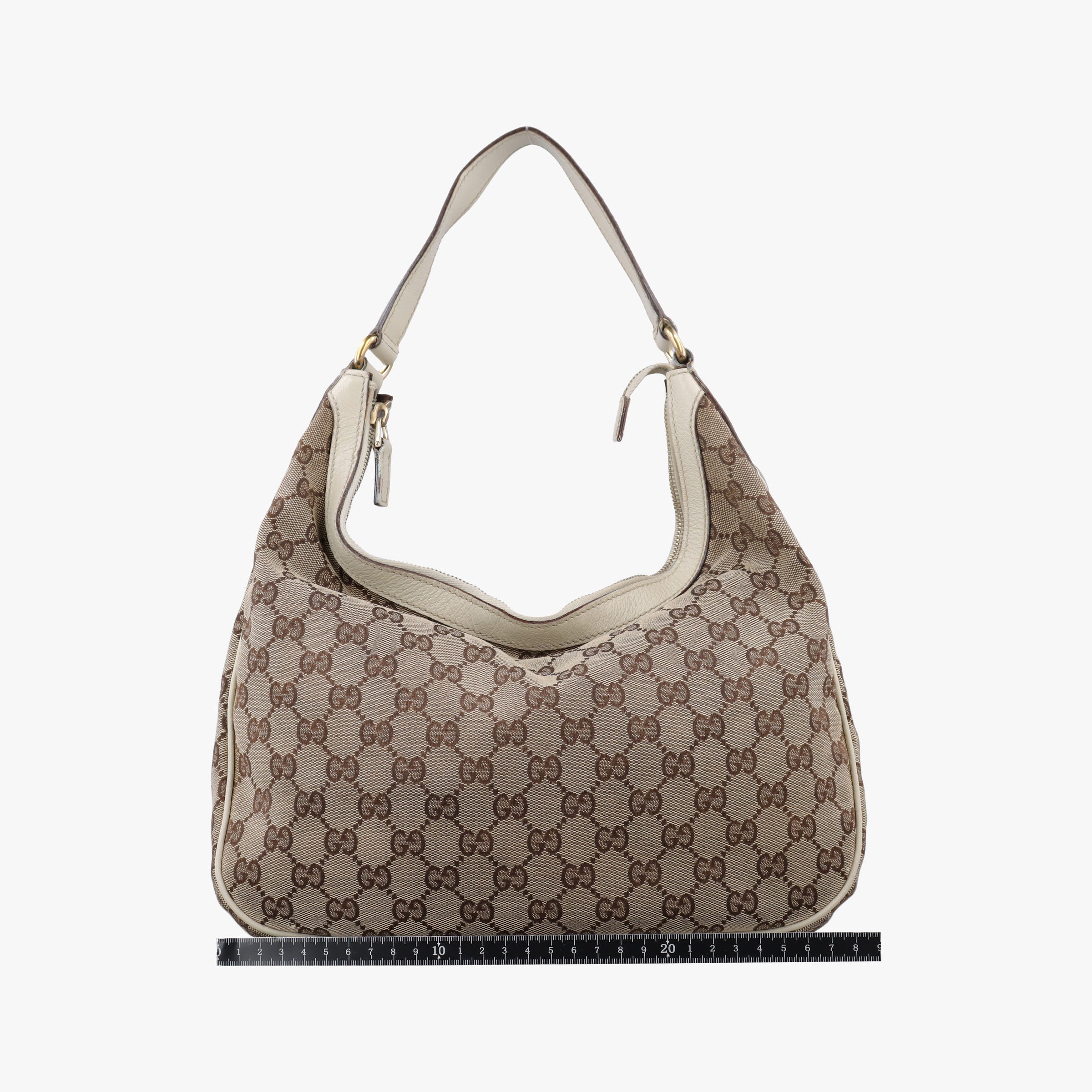 Charmy Hobo beige×White Canvas×Leather 153010 チャーミーホーボー ベージュ×ホワイト キャンバス×レザー 153010