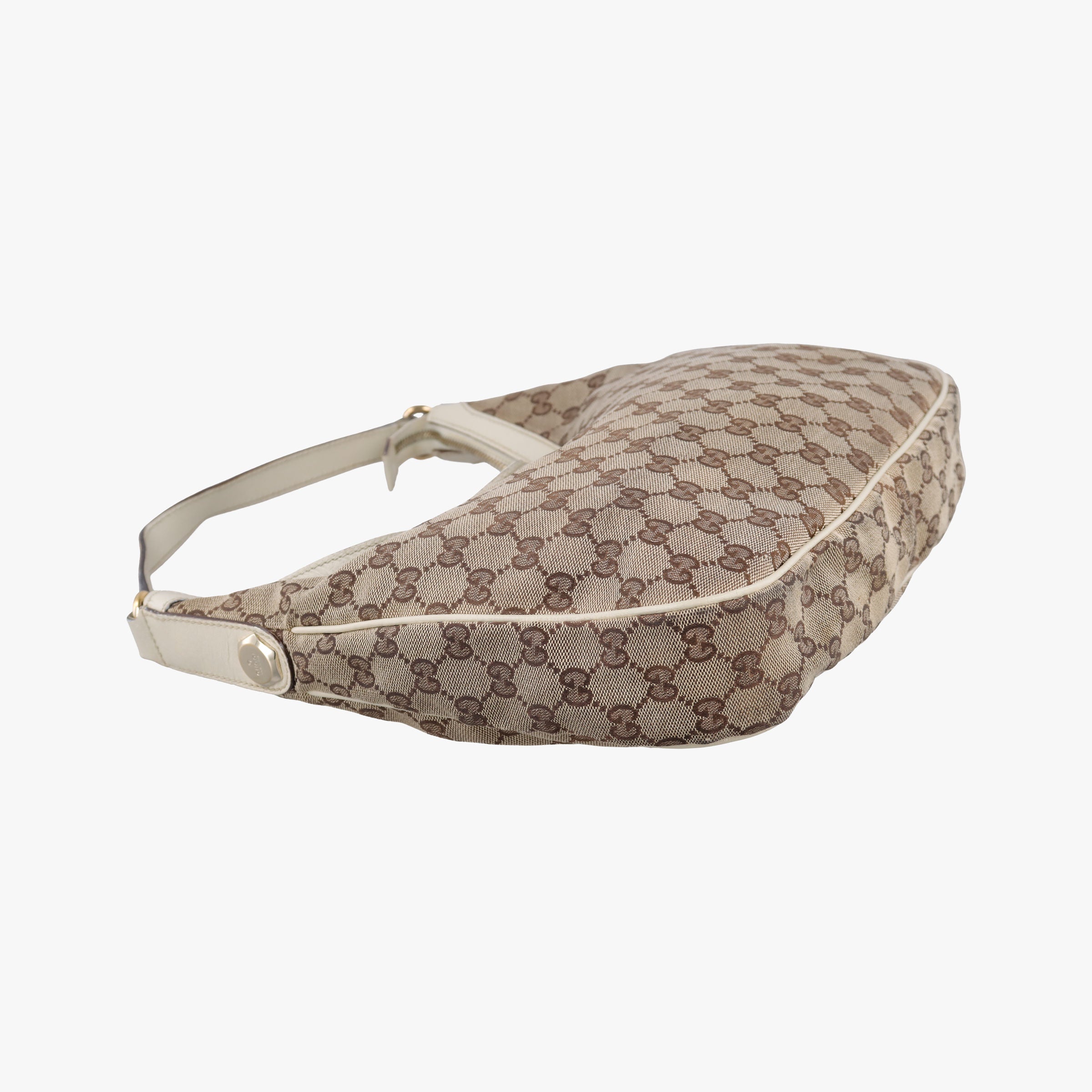 Charmy Hobo beige×White Canvas×Leather 153010 チャーミーホーボー ベージュ×ホワイト キャンバス×レザー 153010
