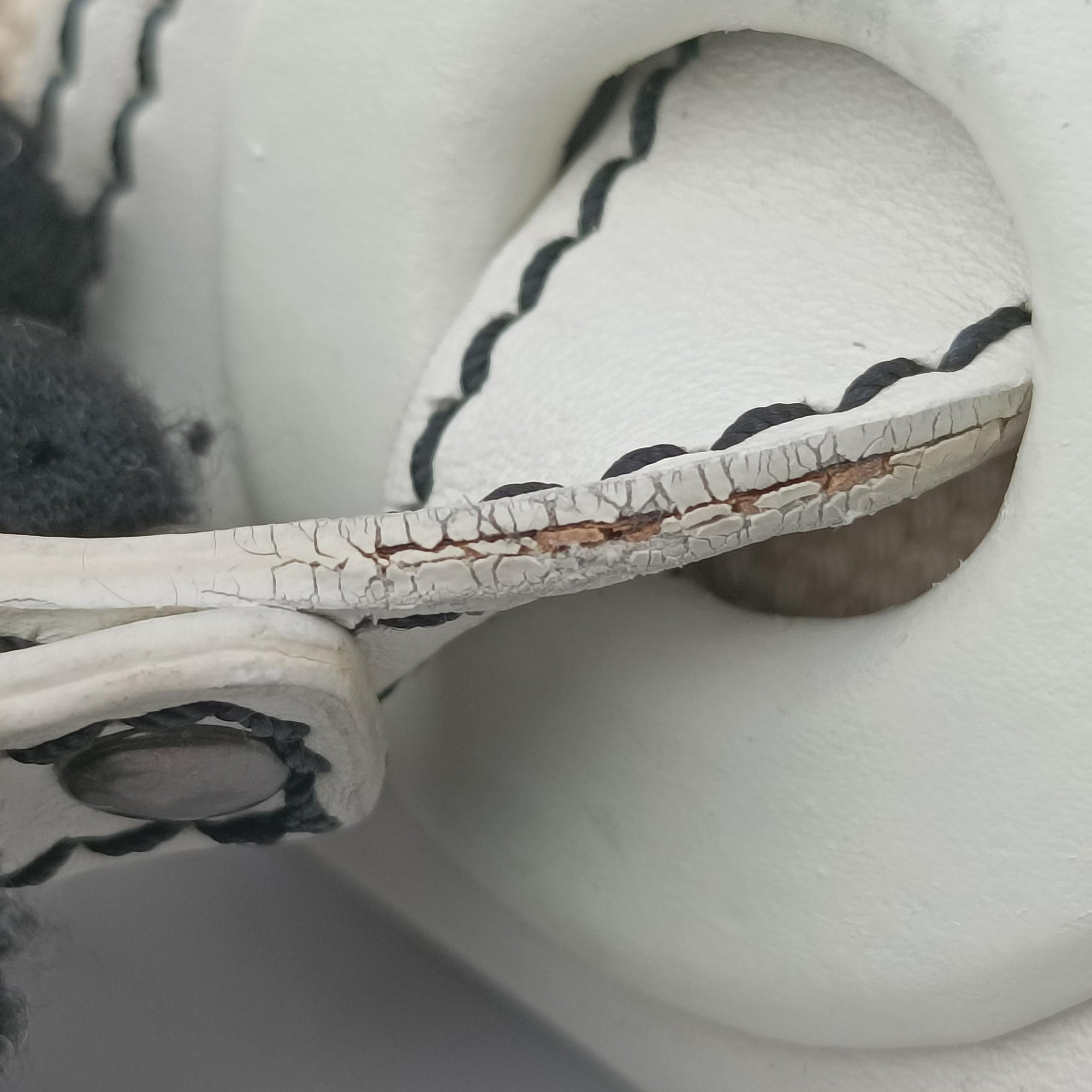 B Bag White canvas×leather 8BNI63 2384-8BNI63-UP4-068Bバッグ ホワイト キャンバス ×レザー 8BNI63 2384-8BNI63-UP4-068