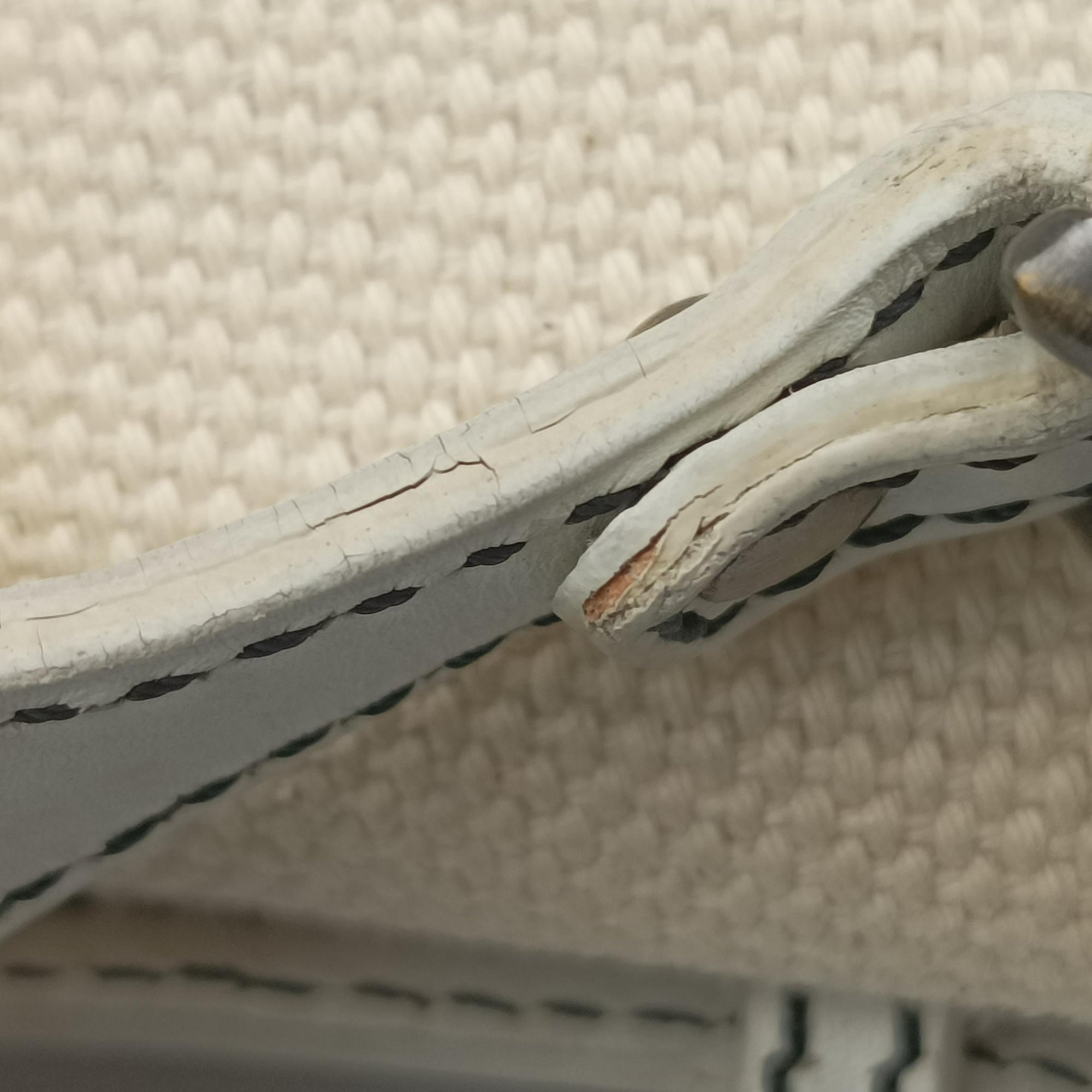 B Bag White canvas×leather 8BNI63 2384-8BNI63-UP4-068Bバッグ ホワイト キャンバス ×レザー 8BNI63 2384-8BNI63-UP4-068