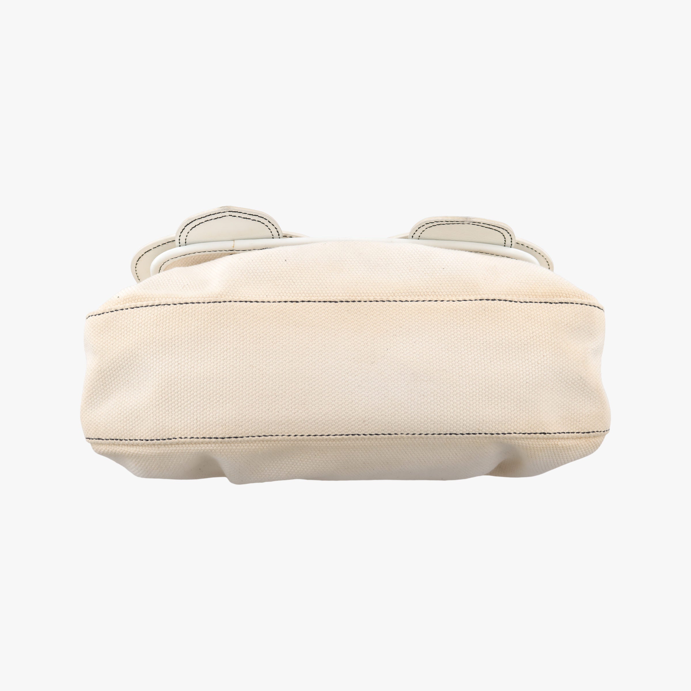 B Bag White canvas×leather 8BNI63 2384-8BNI63-UP4-068Bバッグ ホワイト キャンバス ×レザー 8BNI63 2384-8BNI63-UP4-068