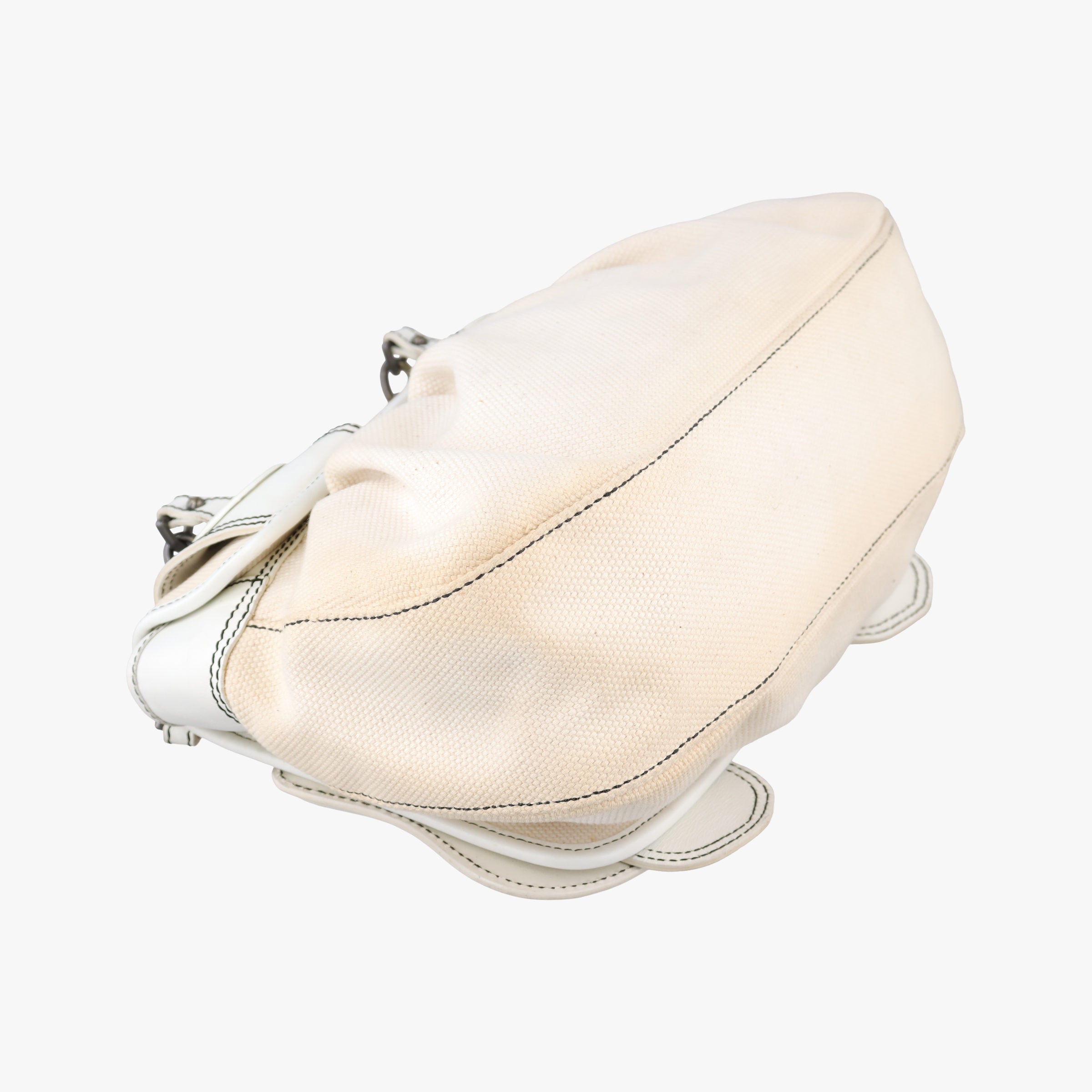 B Bag White canvas×leather 8BNI63 2384-8BNI63-UP4-068Bバッグ ホワイト キャンバス ×レザー 8BNI63 2384-8BNI63-UP4-068