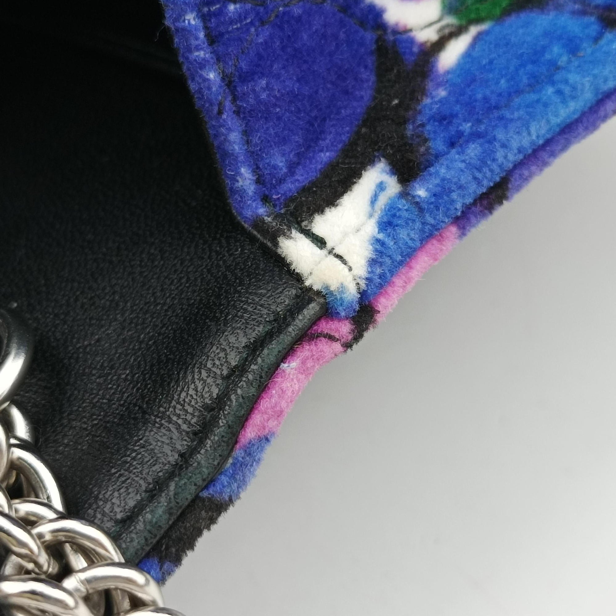 Floral Print BB Wallet Chain purple×Multicolour Velvet 561507·4267·X·568008フローラルプリント ビービー ウォレット チェーン パープル×マルチカラー ベルベット 561507·4267·X·568008