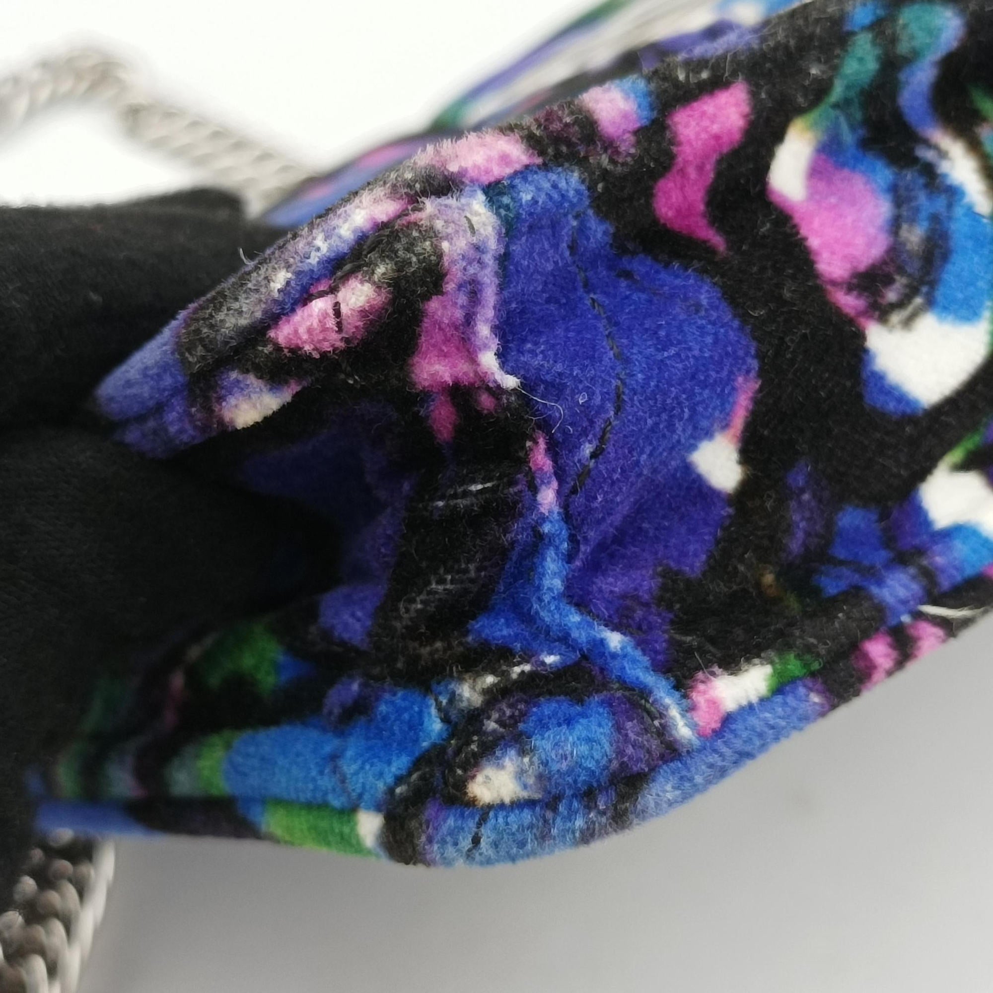 Floral Print BB Wallet Chain purple×Multicolour Velvet 561507·4267·X·568008フローラルプリント ビービー ウォレット チェーン パープル×マルチカラー ベルベット 561507·4267·X·568008