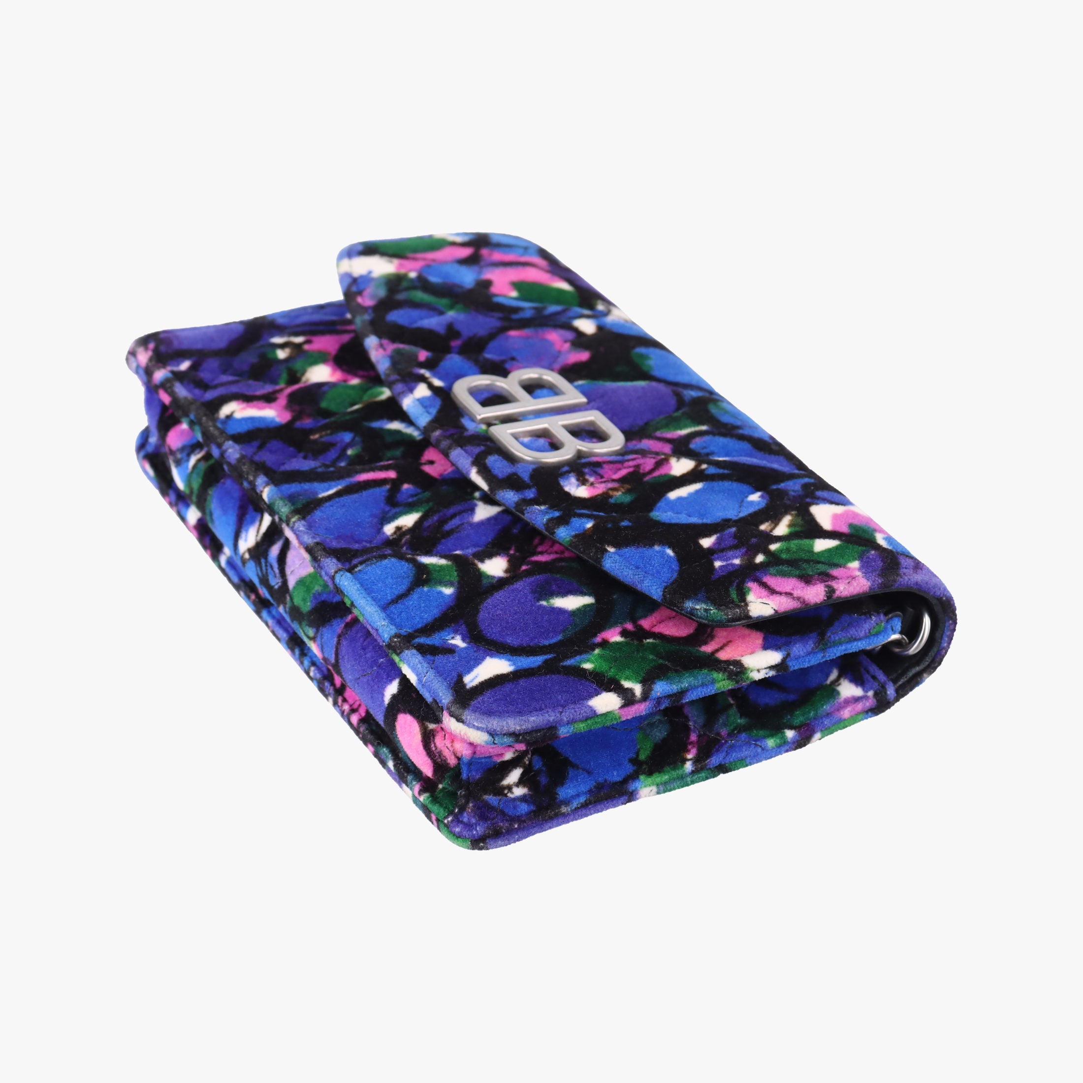 Floral Print BB Wallet Chain purple×Multicolour Velvet 561507·4267·X·568008フローラルプリント ビービー ウォレット チェーン パープル×マルチカラー ベルベット 561507·4267·X·568008