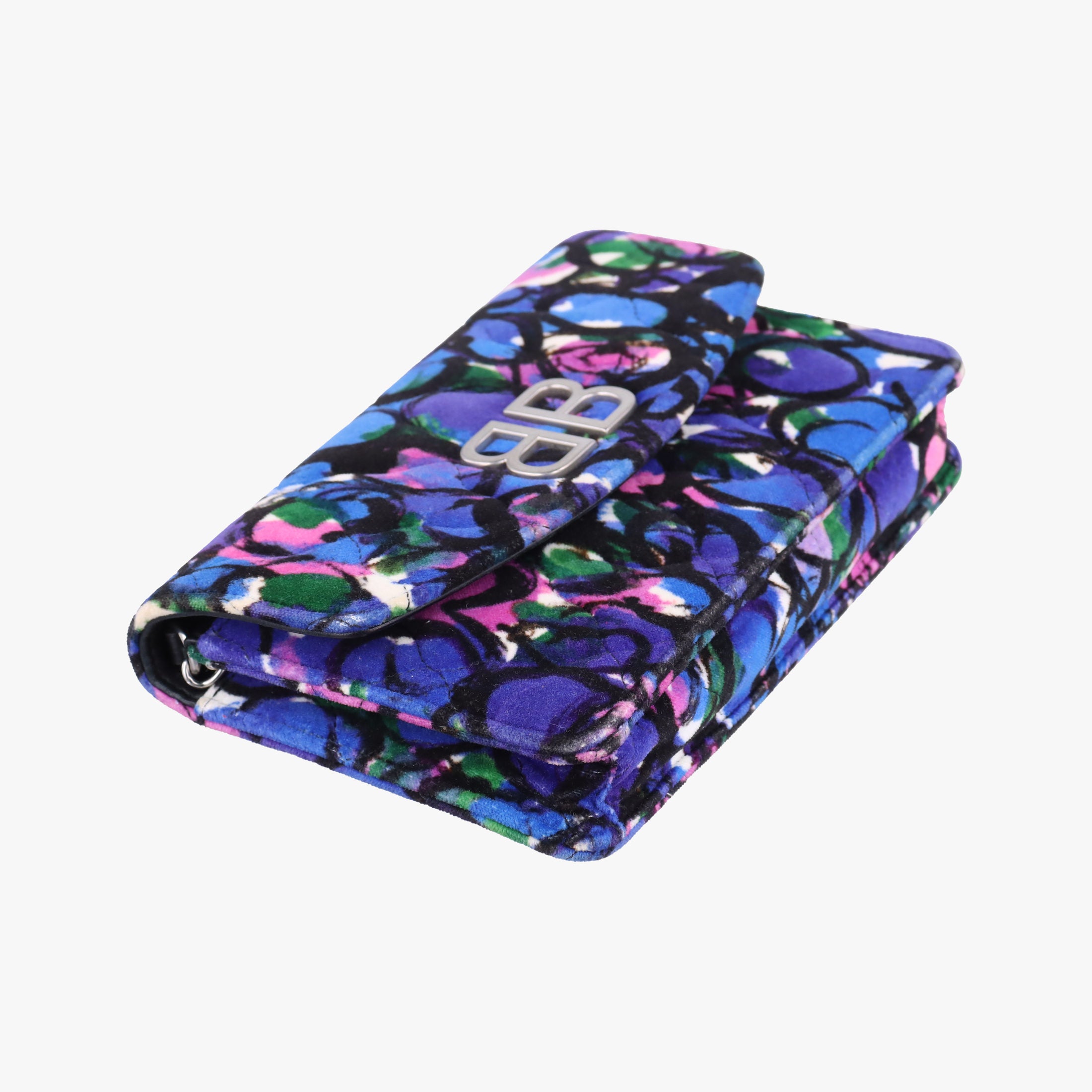 Floral Print BB Wallet Chain purple×Multicolour Velvet 561507·4267·X·568008フローラルプリント ビービー ウォレット チェーン パープル×マルチカラー ベルベット 561507·4267·X·568008