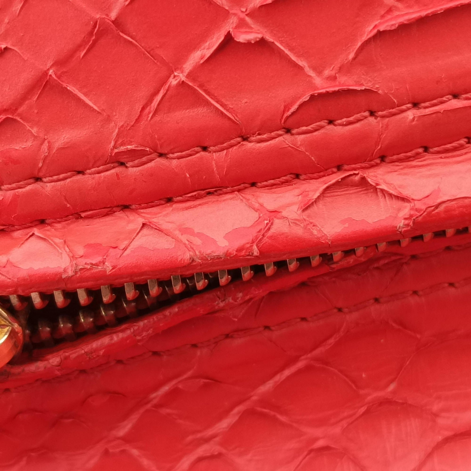 Phantom Luggage Python Red snakeskin W-PA-0163ファントム ラゲージ パイソン レッド ヘビ革 W-PA-0163