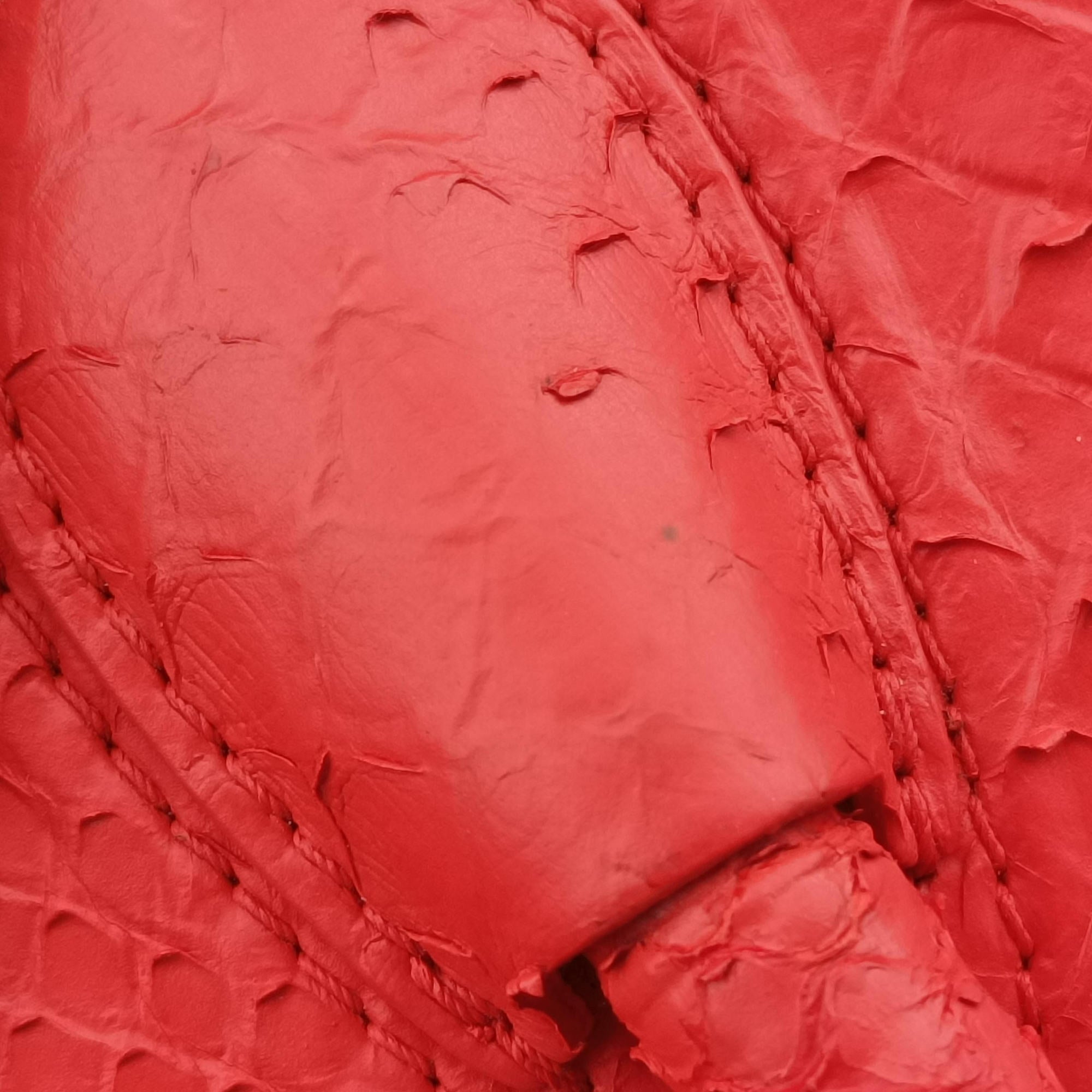 Phantom Luggage Python Red snakeskin W-PA-0163ファントム ラゲージ パイソン レッド ヘビ革 W-PA-0163