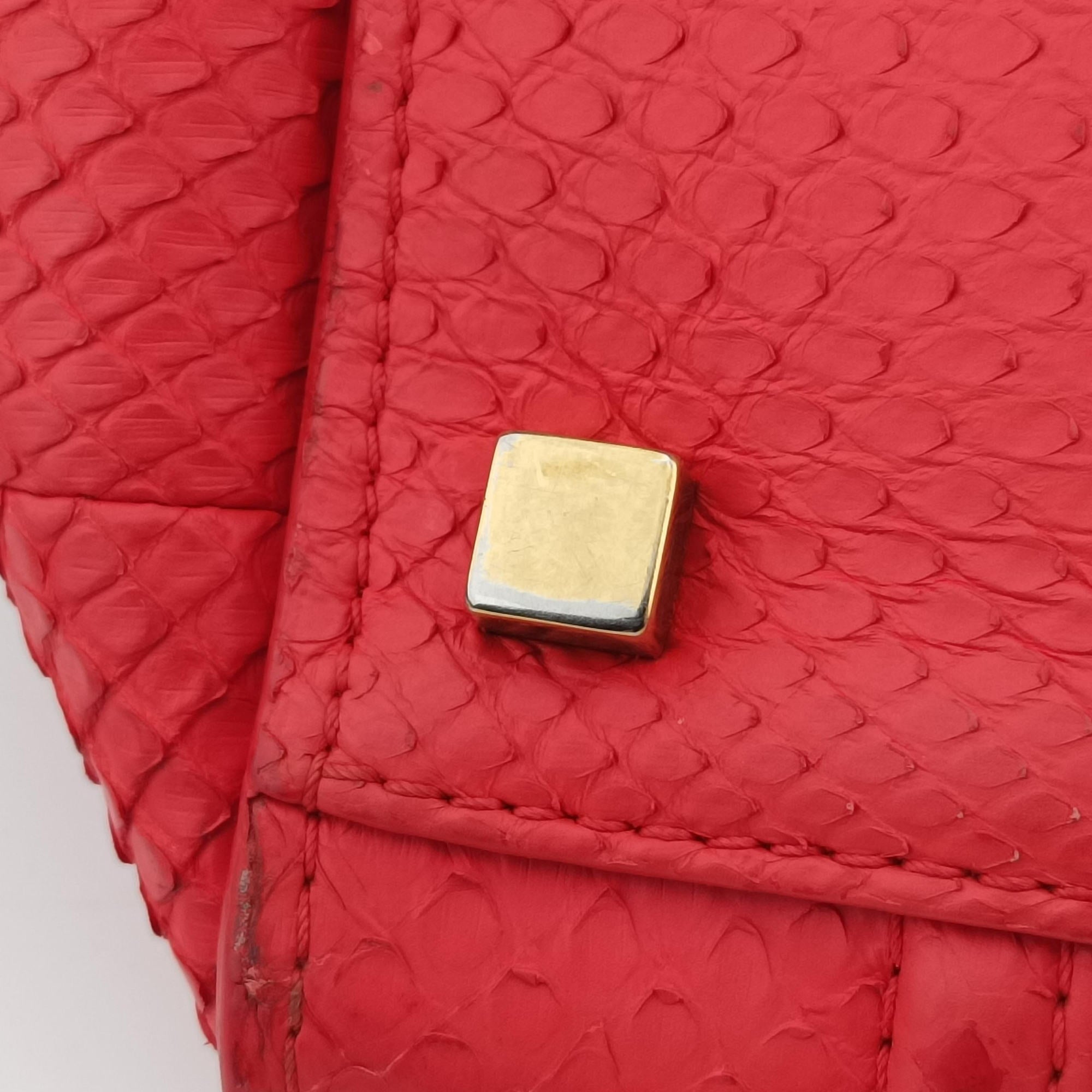 Phantom Luggage Python Red snakeskin W-PA-0163ファントム ラゲージ パイソン レッド ヘビ革 W-PA-0163