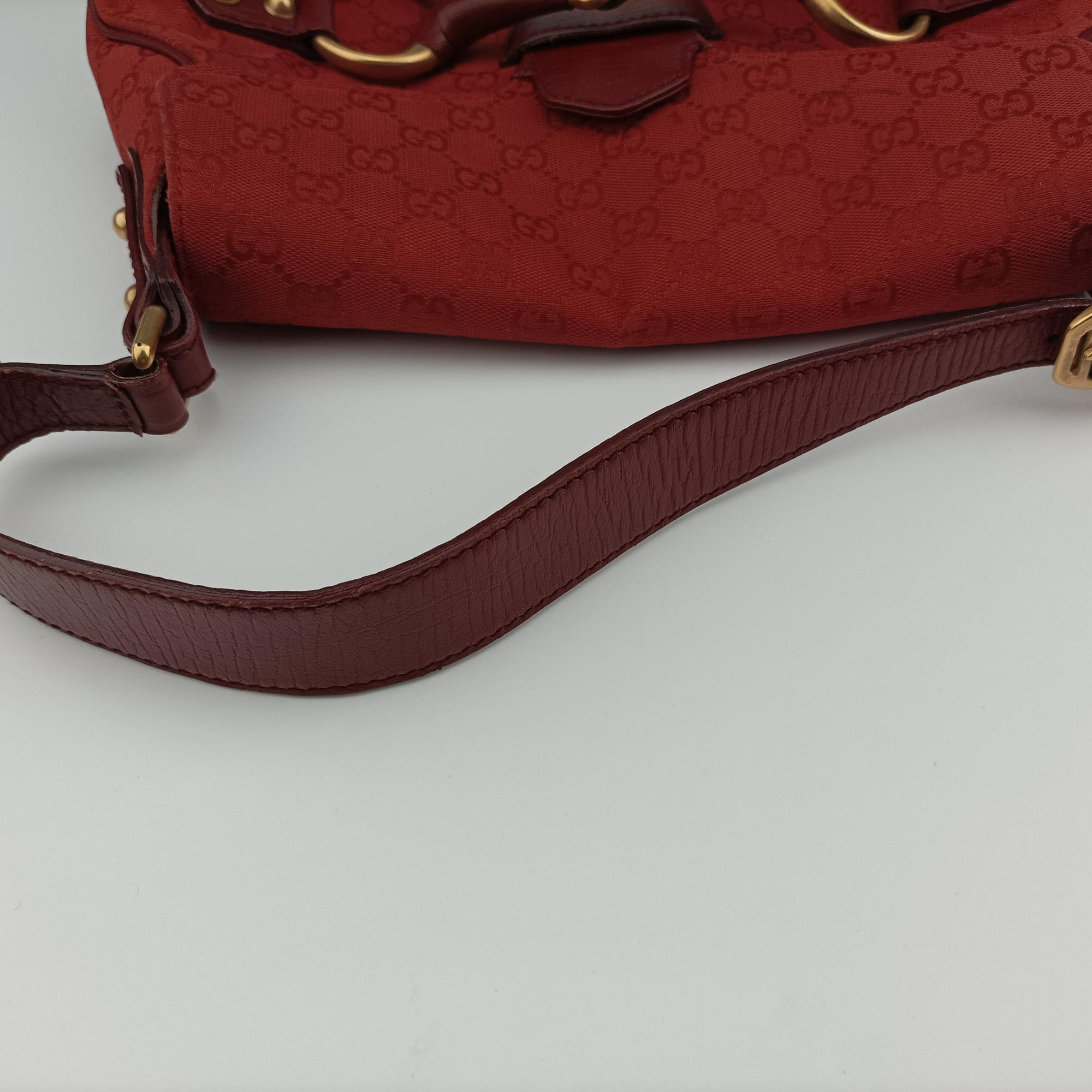 Horsebit Red canvas×Leather 114915 ホースビット レッド キャンバス×レザー 114915