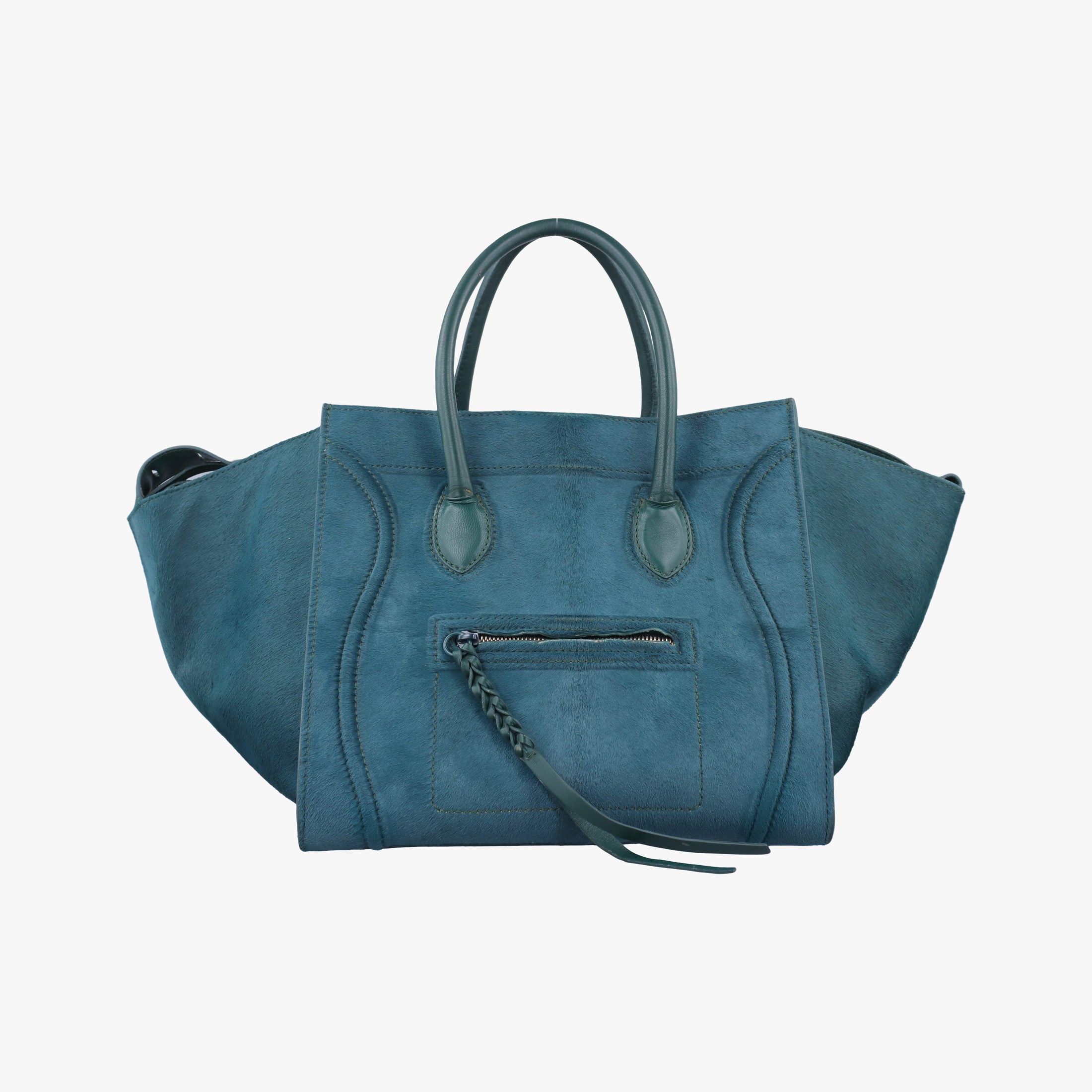 Luggage Square Phantom Green Pony Hair S-PA-1111ラゲージ スクエアファントム グリーン ハラコ S-PA-1111