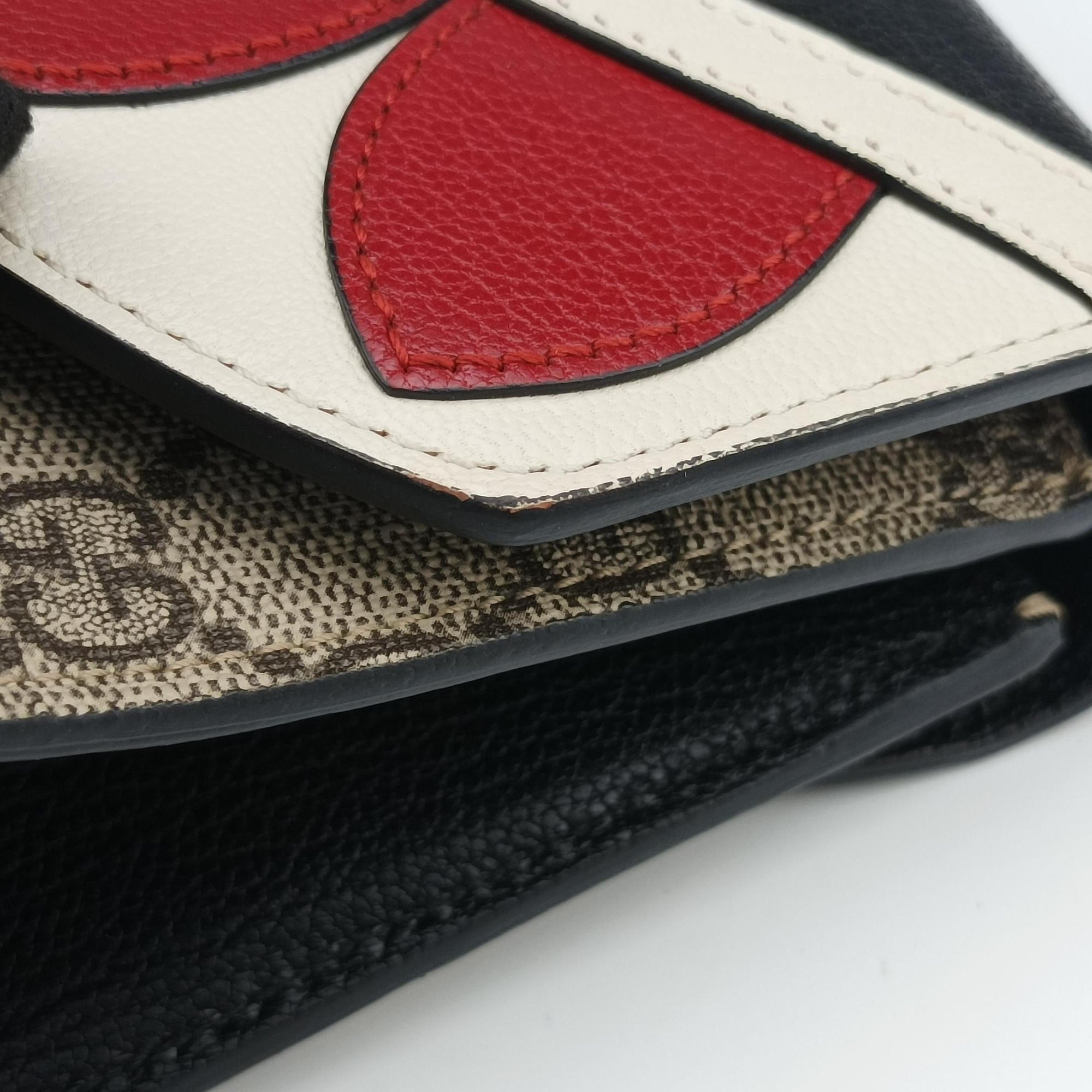 Fox Brooch Bamboo Beige×Multicolour PVC coated canvas×leather 466428 C023189686フォックス ブローチ バンブー ベージュ×マルチカラー PVCコーティングキャンバス×レザー 466428 C023189686