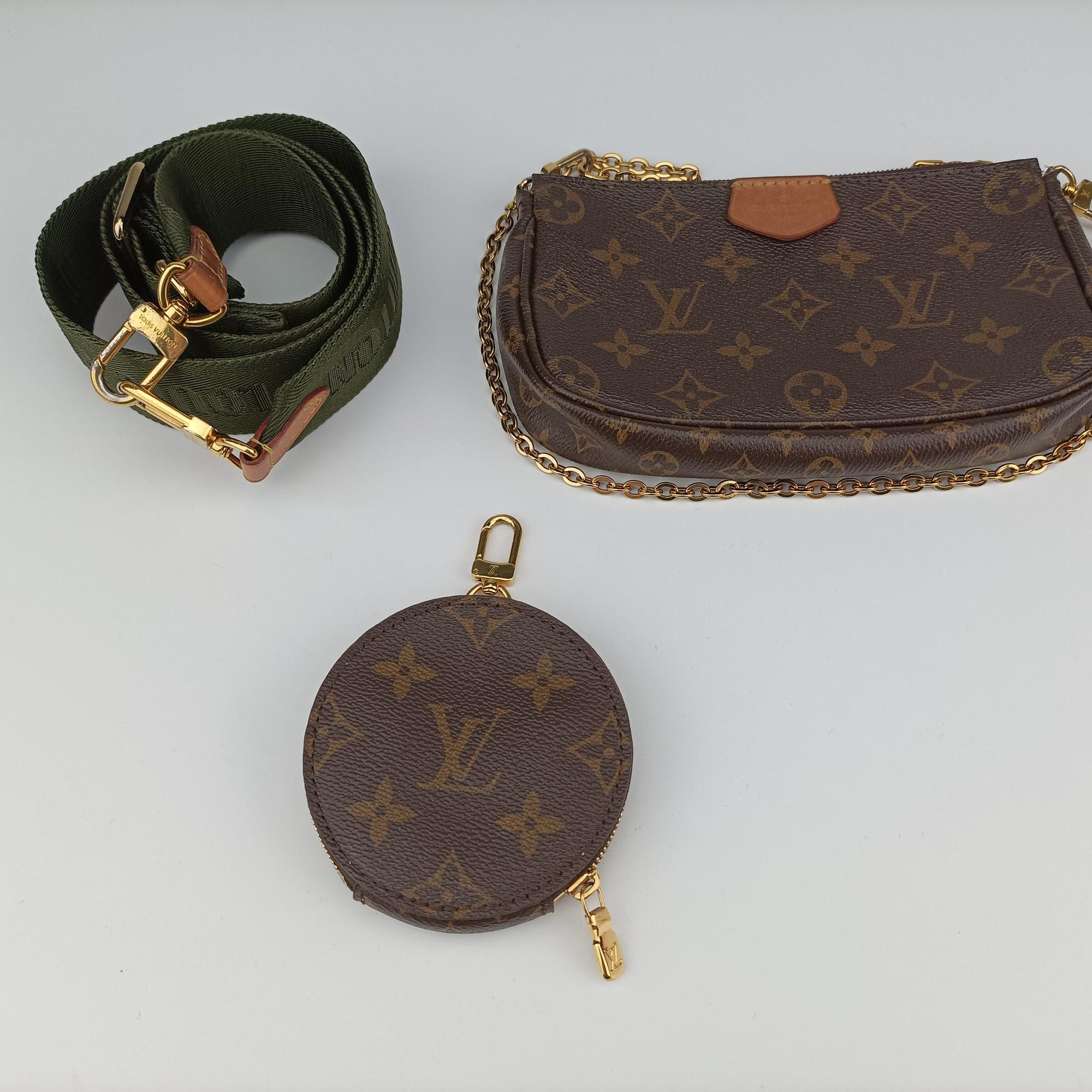 MULTI POCHETTE ACCESSOIRES brown×khaki Monogram Canvas M44840 CA0211ミュルティポシェットアクセソワール モノグラム/ブラウン×カーキ モノグラムキャンバス M44840 CA0211