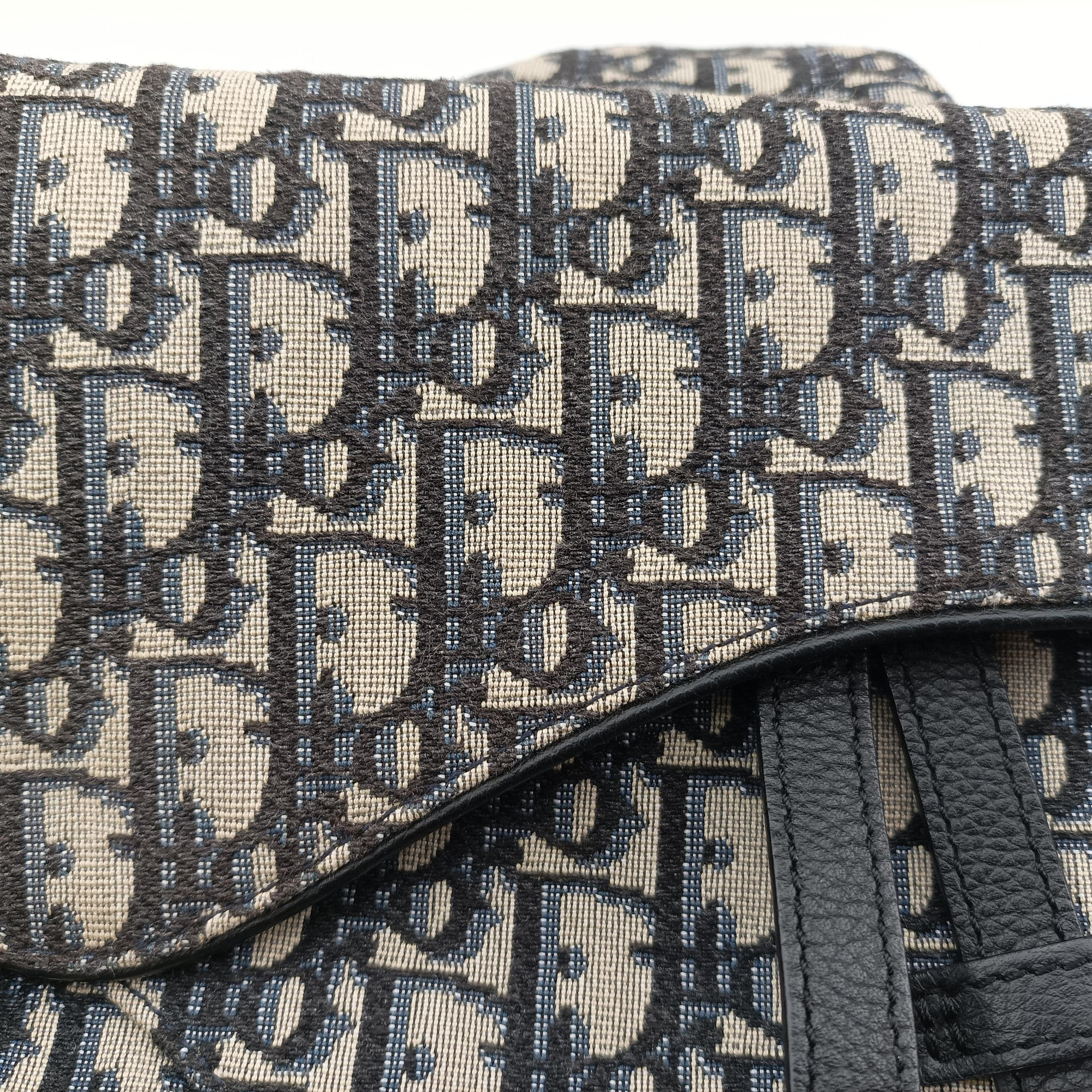 saddle Gray×Navy×Black Jacquard×Leather 02-BO-1128サドル グレー×ネイビー×ブラック ジャガード×レザー 02-BO-1128