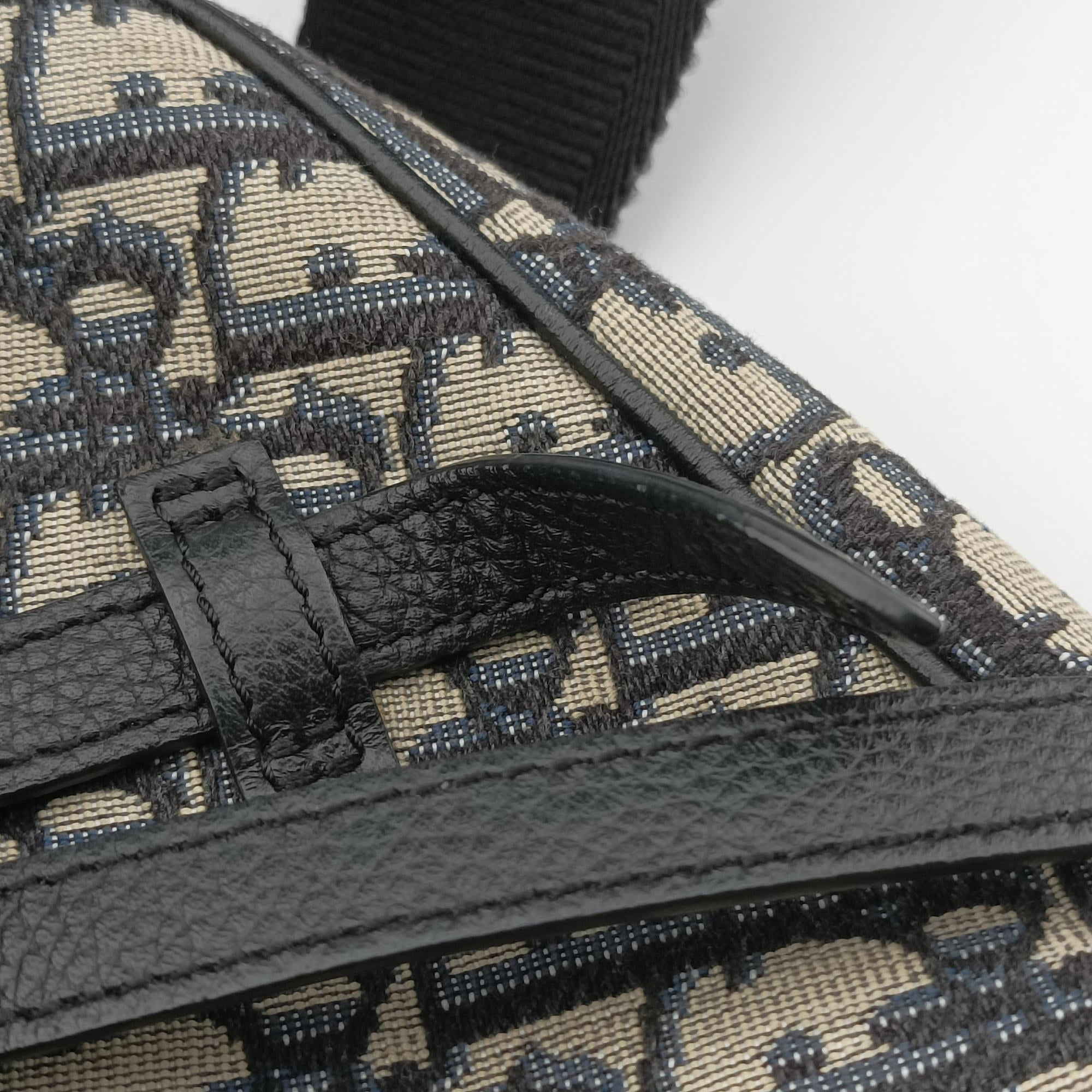 saddle Gray×Navy×Black Jacquard×Leather 02-BO-1128サドル グレー×ネイビー×ブラック ジャガード×レザー 02-BO-1128