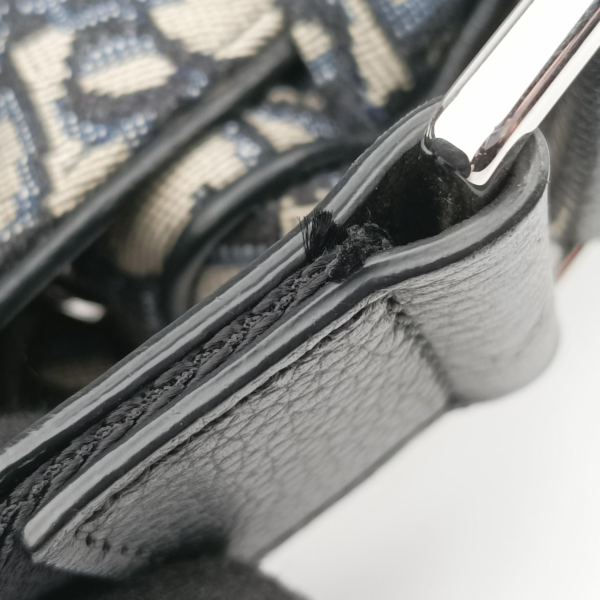 saddle Gray×Navy×Black Jacquard×Leather 02-BO-1128サドル グレー×ネイビー×ブラック ジャガード×レザー 02-BO-1128