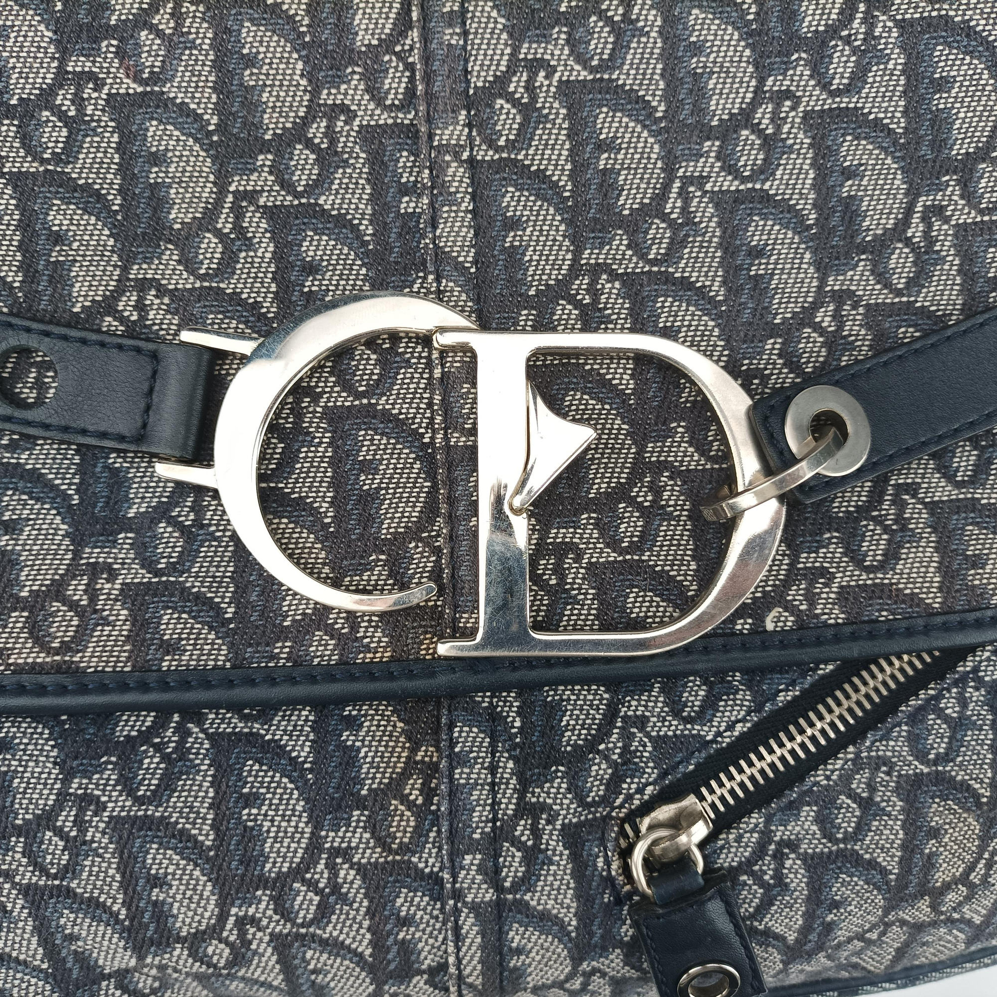 CD Logo Trotter Navy×Grey Jacquard×Leather 05-BO-0036CDロゴ トロッター ネイビー×グレー ジャガード×レザー 05-BO-0036